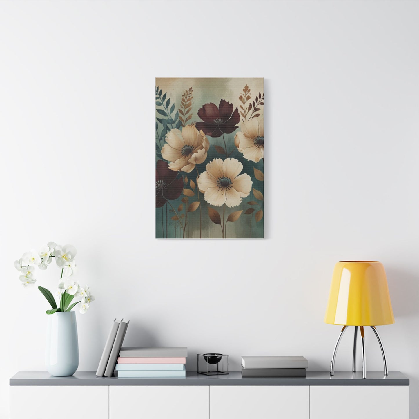 Floral Satin Canvas Art | Nature-Inspired Wall Décor