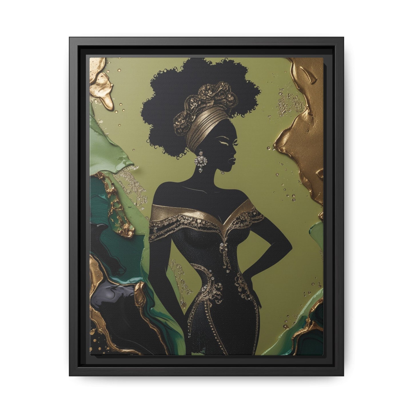 Queen in Emerald & Gold
