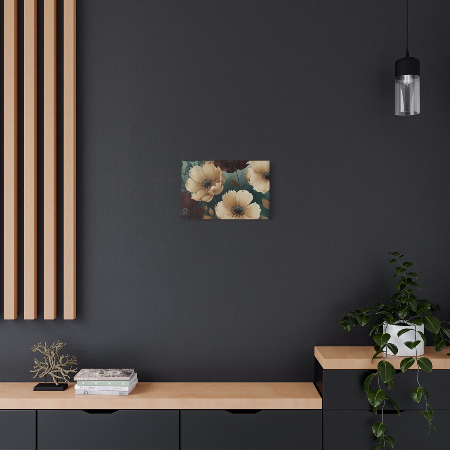 Floral Satin Canvas Art | Nature-Inspired Wall Décor
