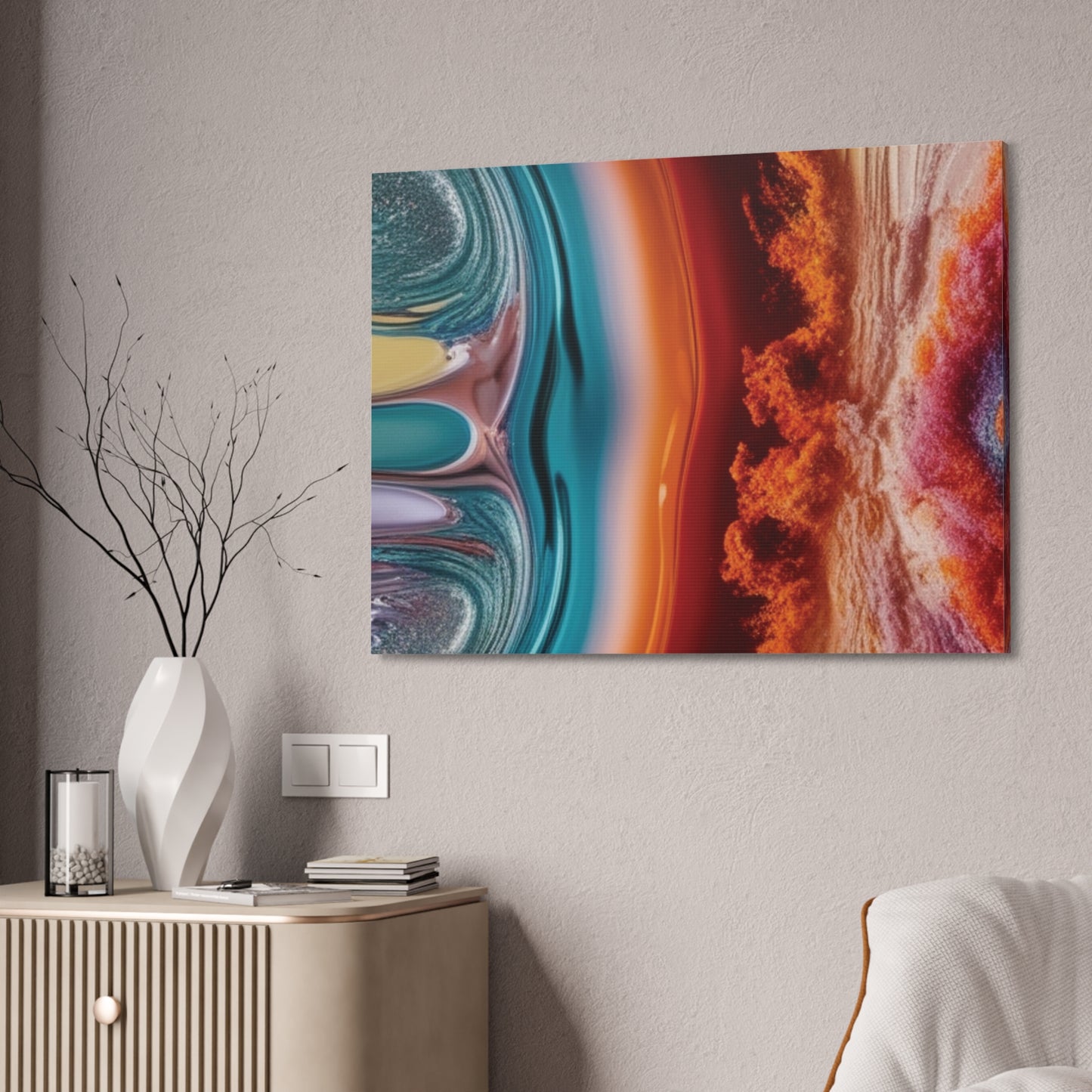 Stunning Abstract Canvas Art - 15" Stretched Wall Decor