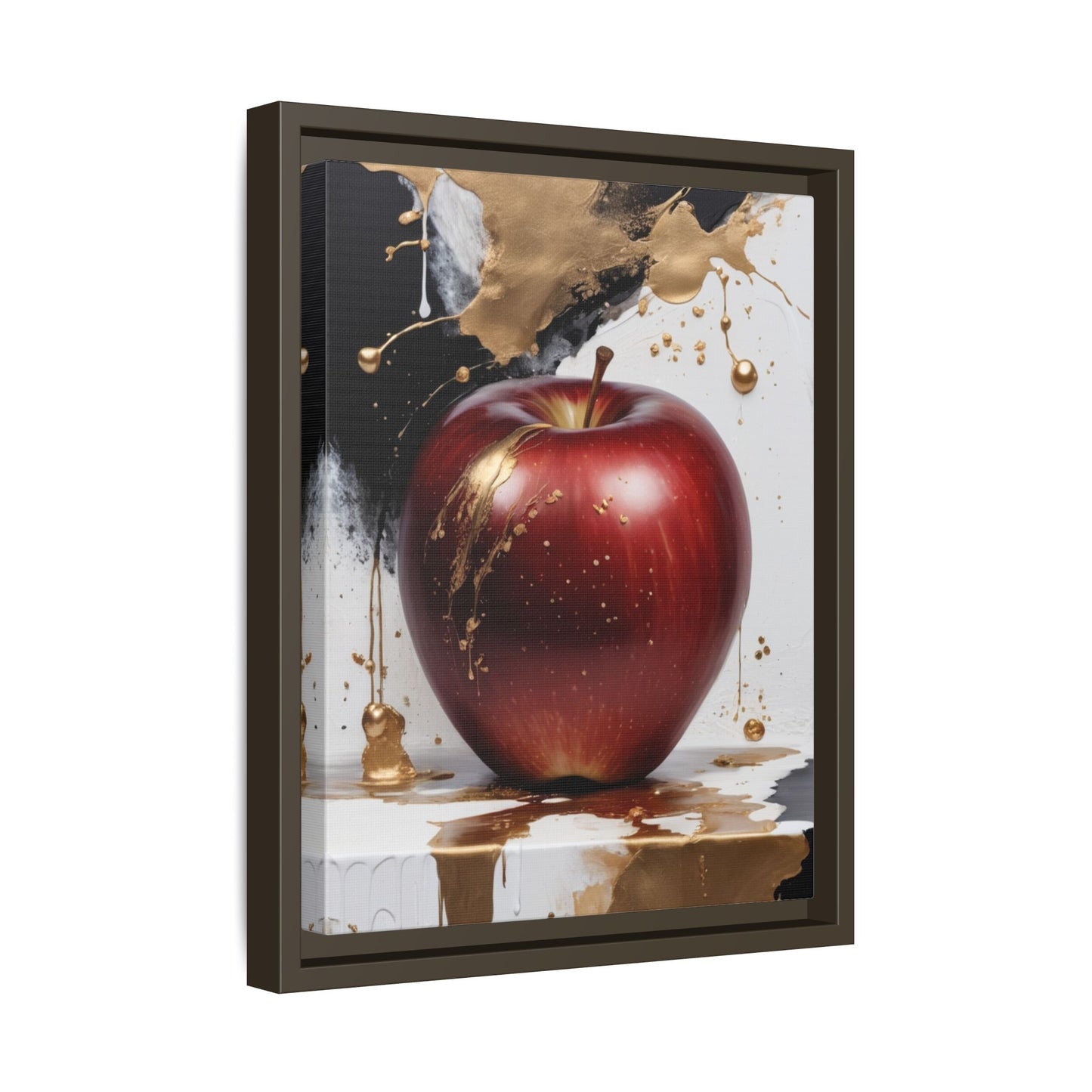 Elegant Apple Art Print - Multi-color Framed Canvas
