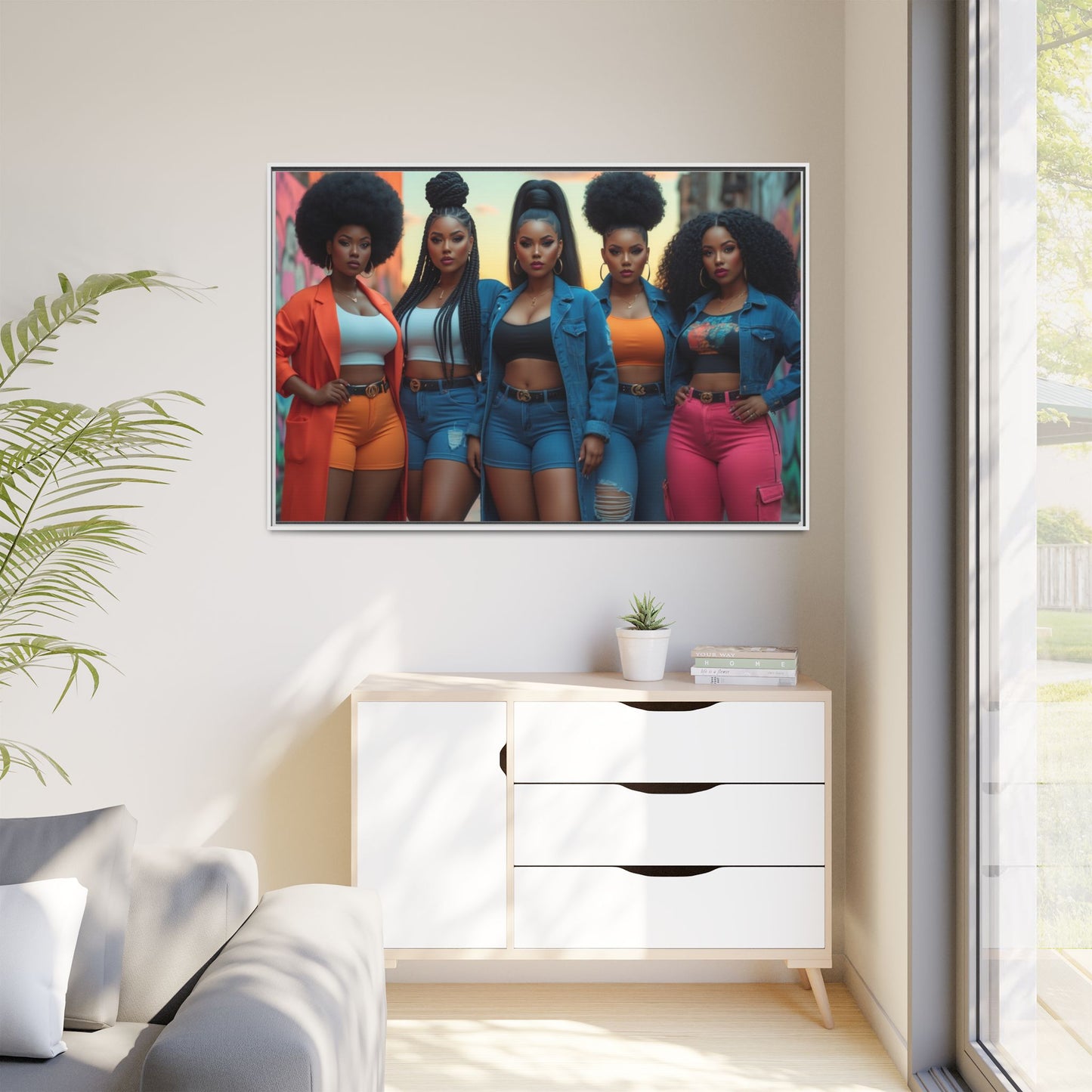 Matte Canvas, Framed (Multi-color)