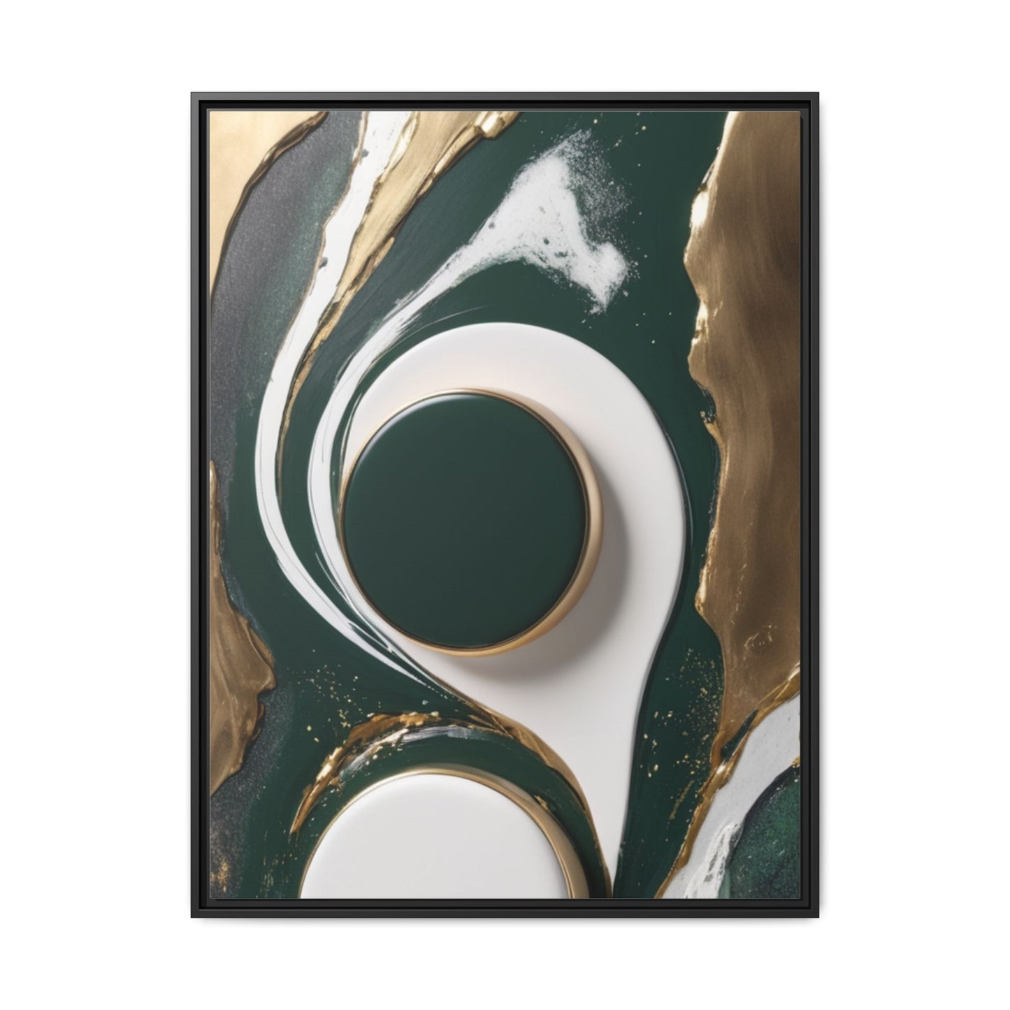 Elegant Abstract Framed Canvas Art - Modern Multi-Color Home Decor