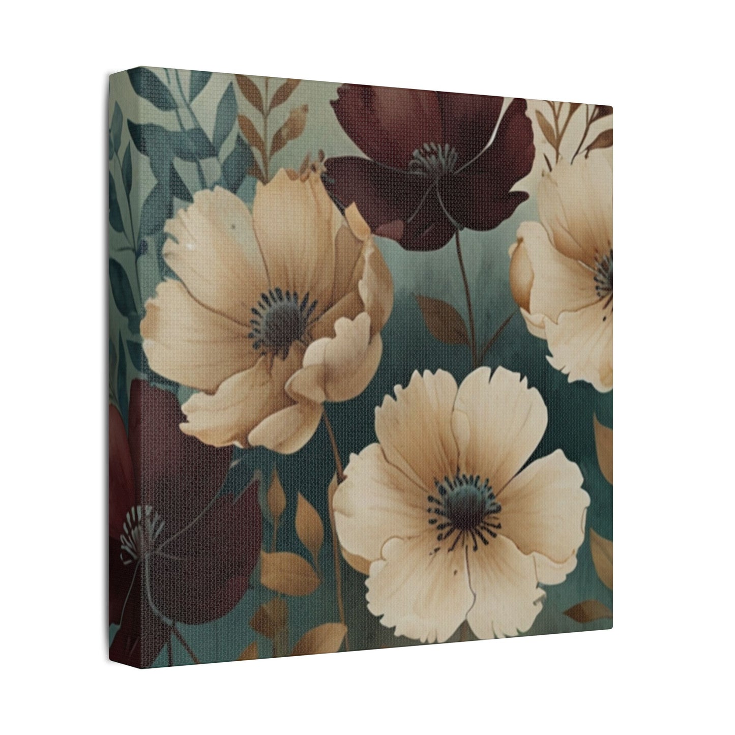 Floral Satin Canvas Art | Nature-Inspired Wall Décor