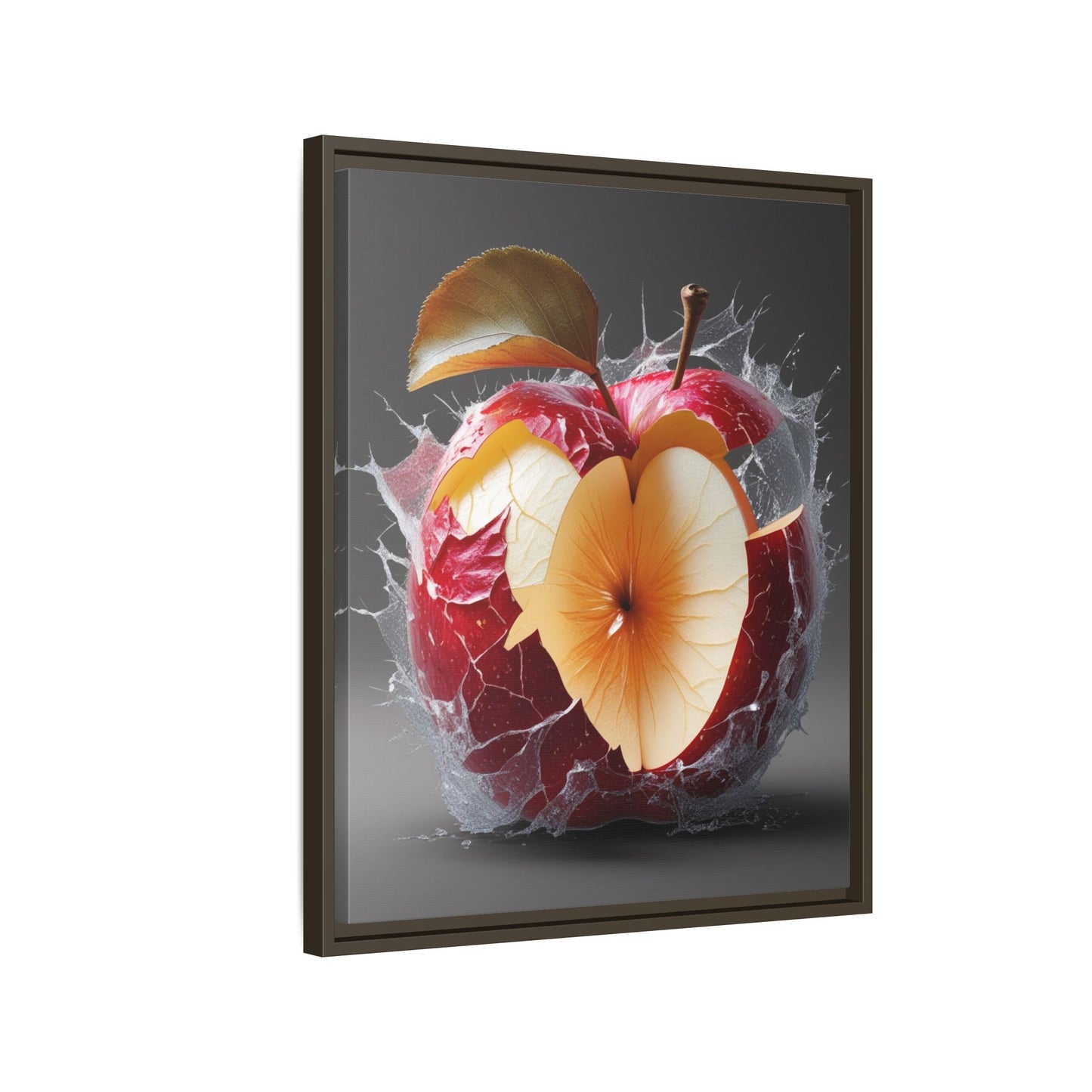 Framed Matte Canvas - Cracked Apple Art - Unique Home Decor