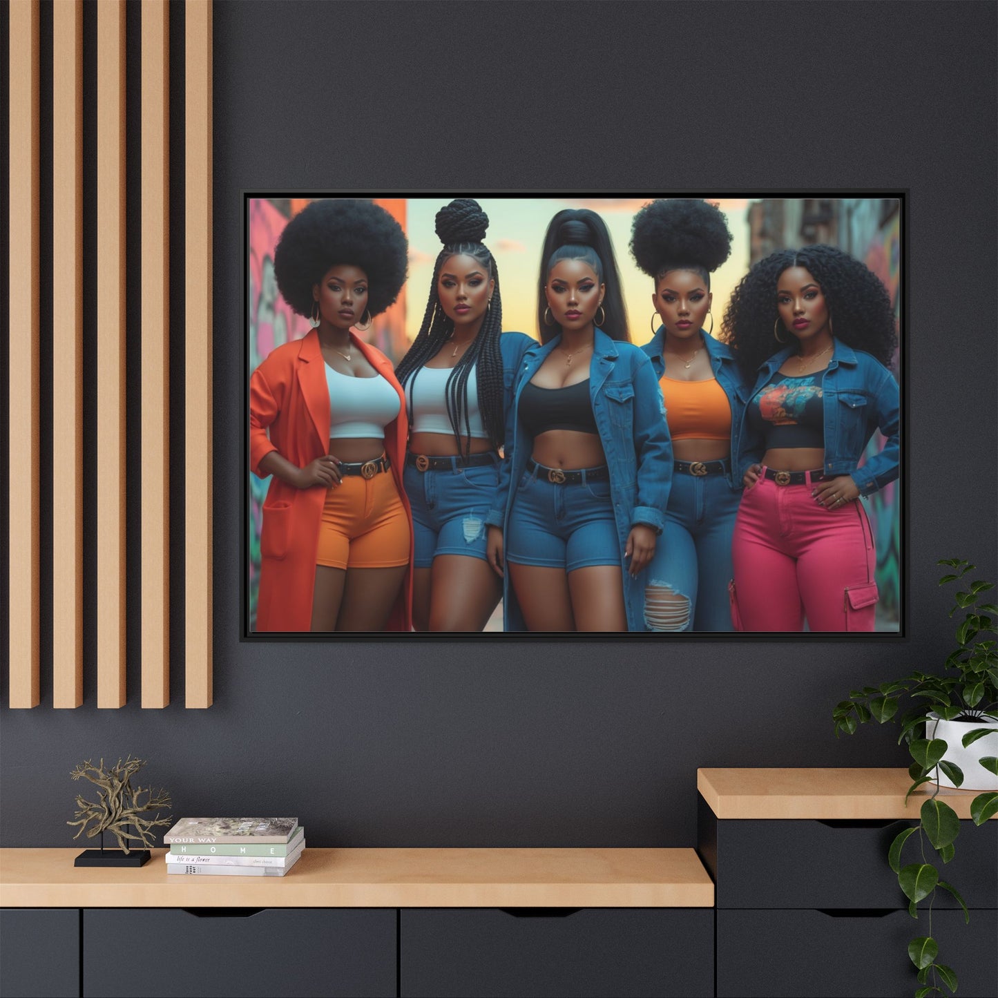 Matte Canvas, Framed (Multi-color)