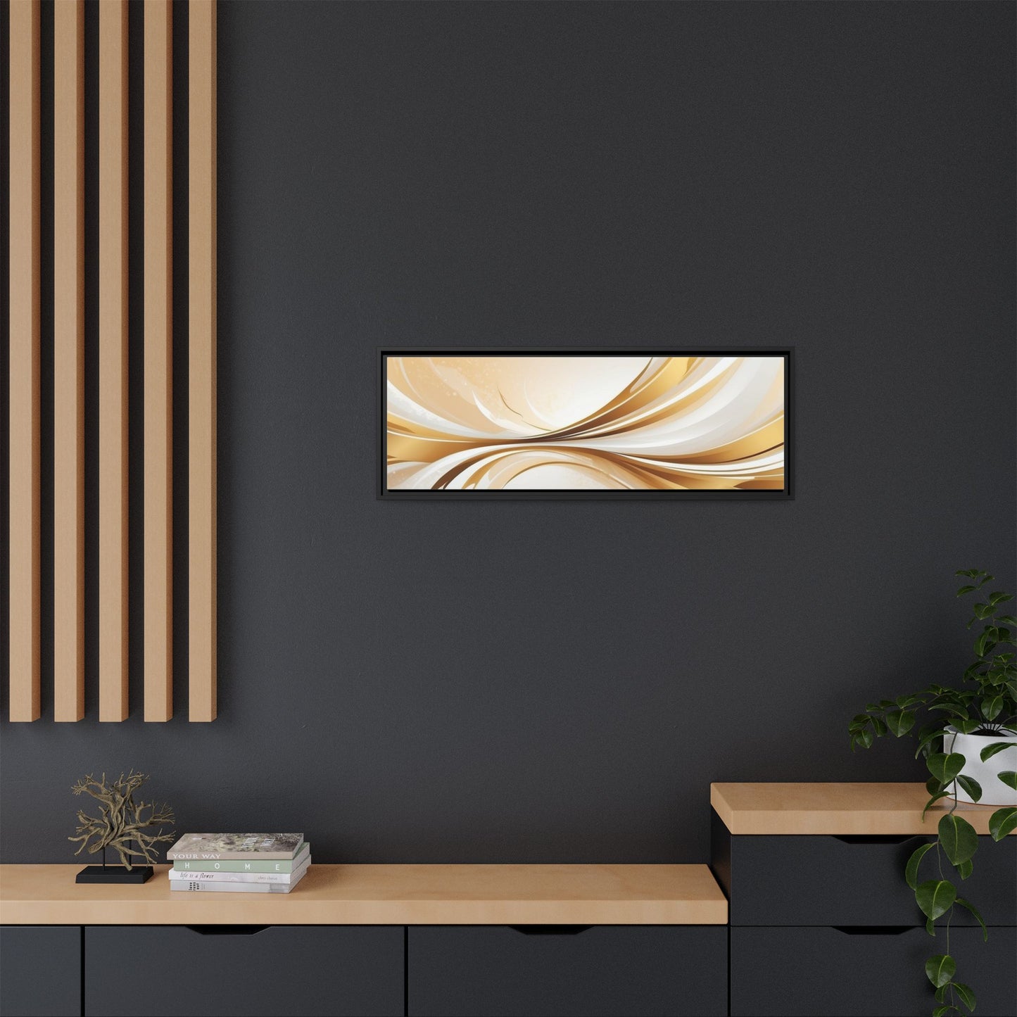 Modern Abstract Wall Art - Framed Matte Canvas Decor
