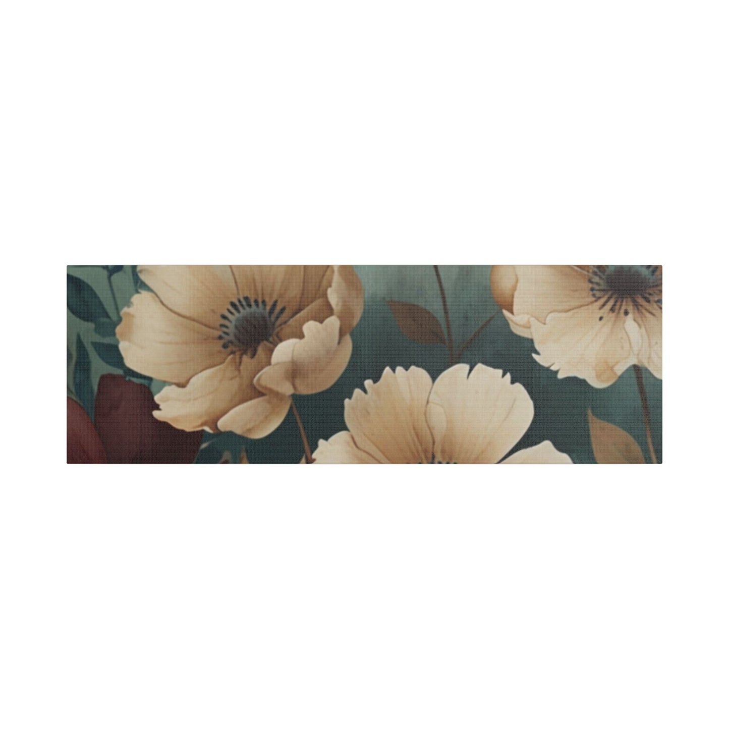 Floral Satin Canvas Art | Nature-Inspired Wall Décor