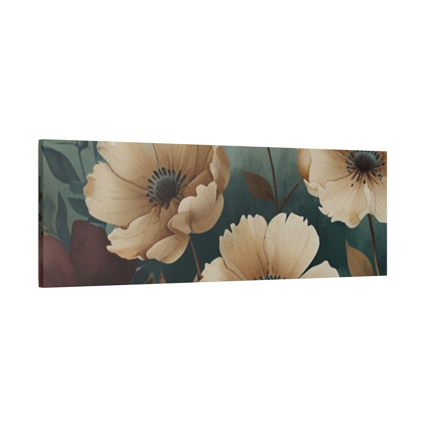 Floral Satin Canvas Art | Nature-Inspired Wall Décor
