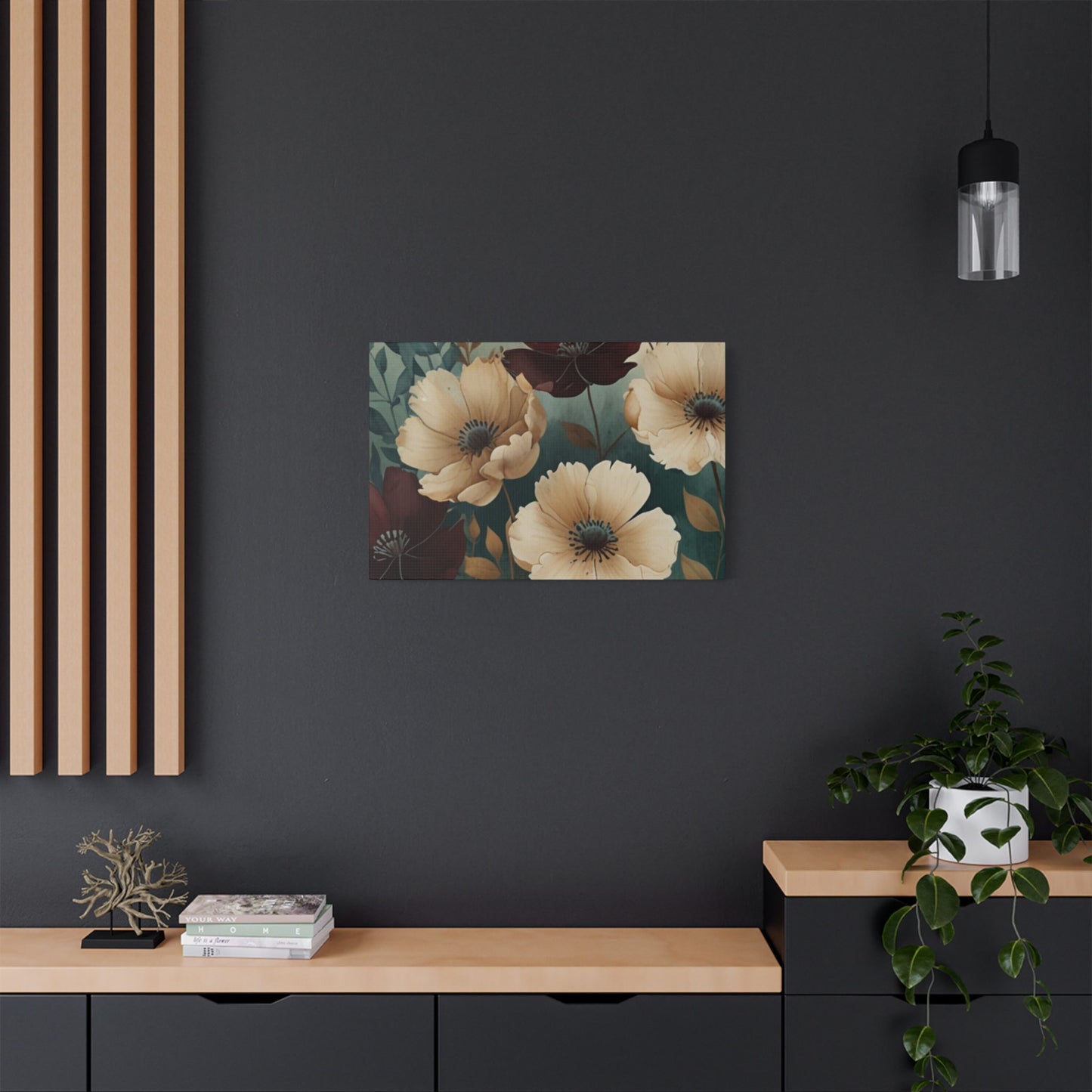 Floral Satin Canvas Art | Nature-Inspired Wall Décor