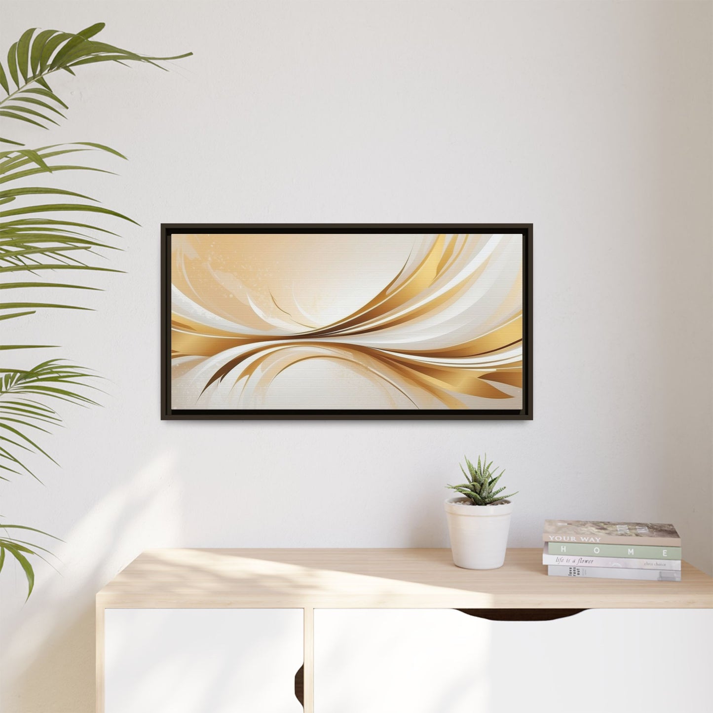Modern Abstract Wall Art - Framed Matte Canvas Decor