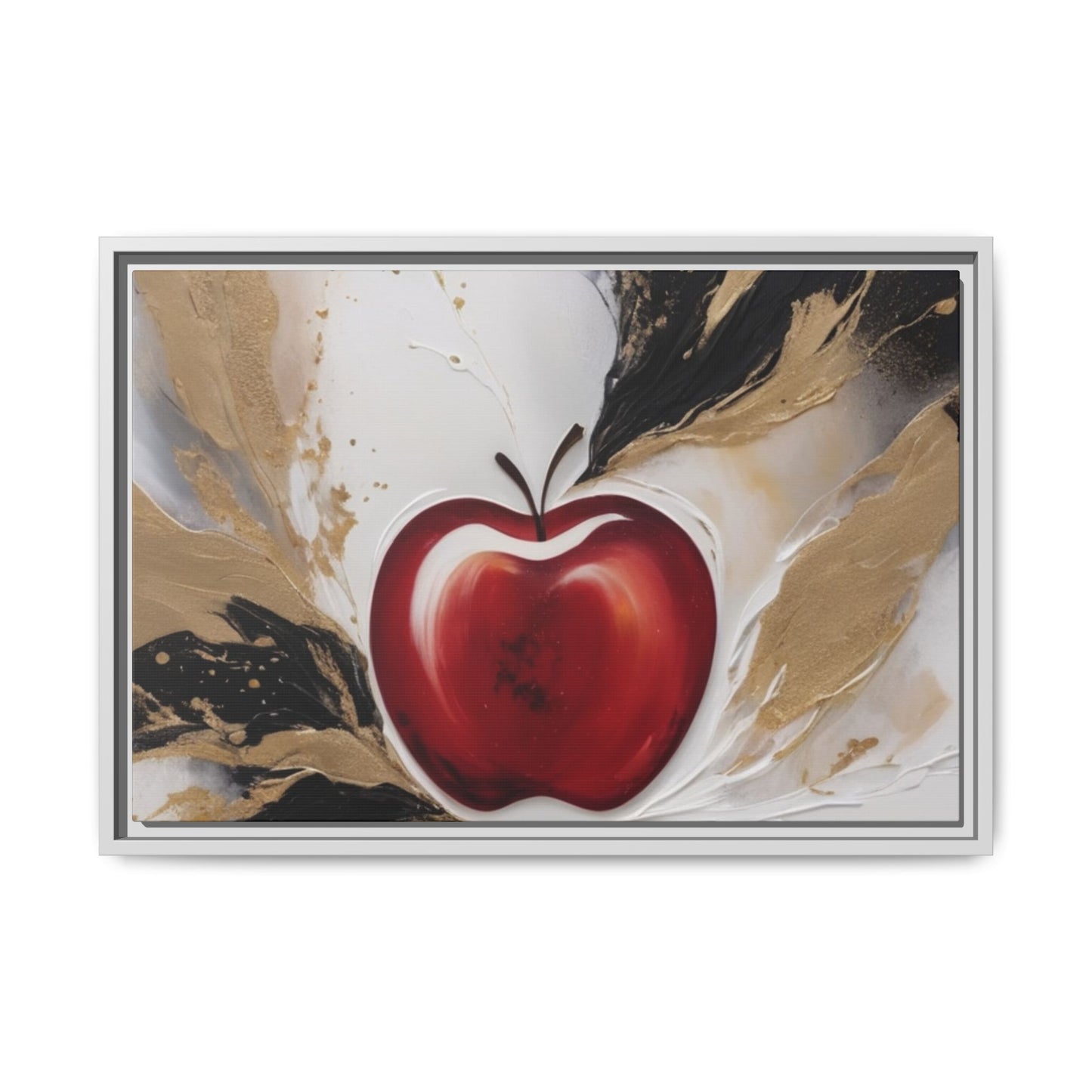 Elegant Apple Canvas Art Print - Framed Wall Decor