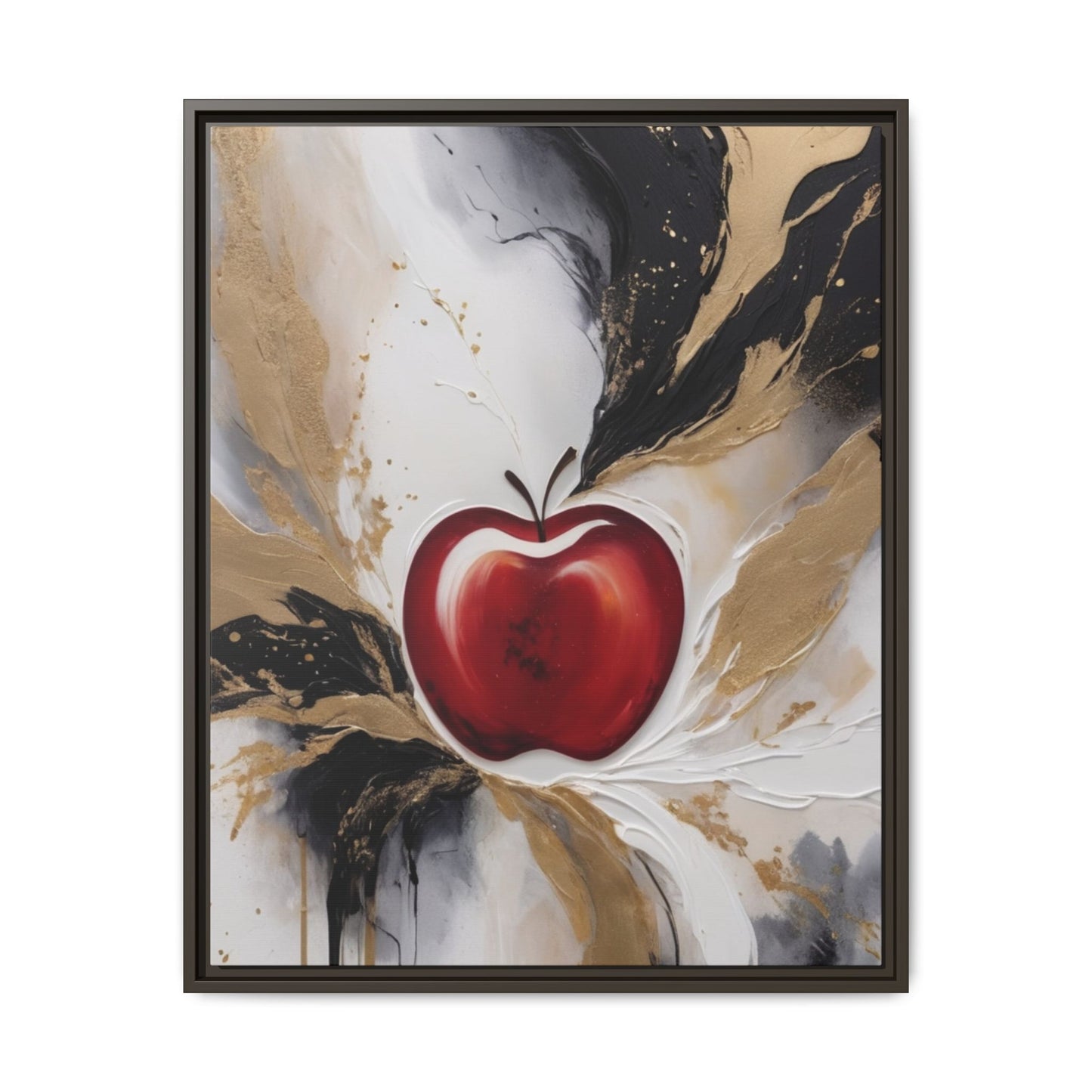 Elegant Apple Canvas Art Print - Framed Wall Decor
