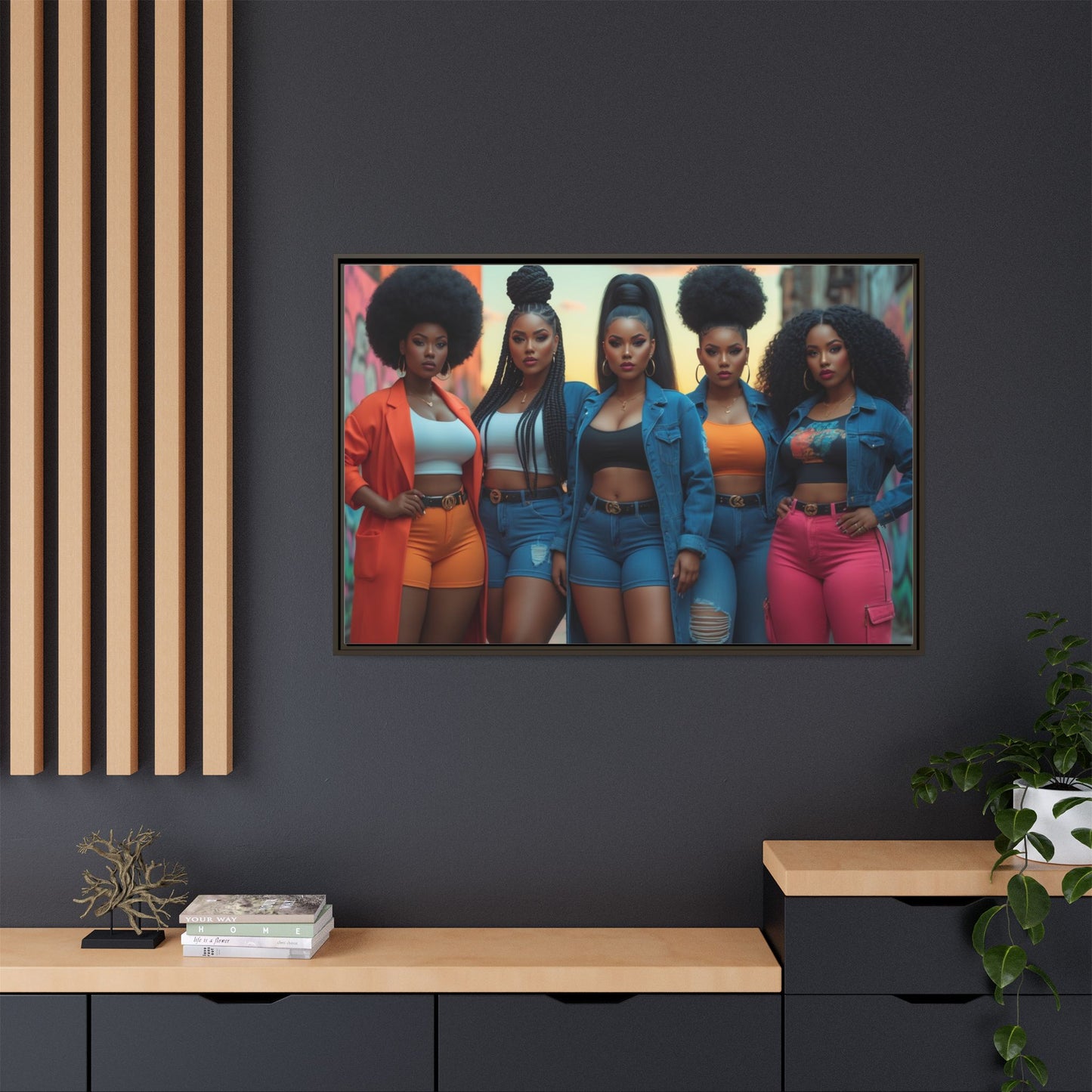 Matte Canvas, Framed (Multi-color)