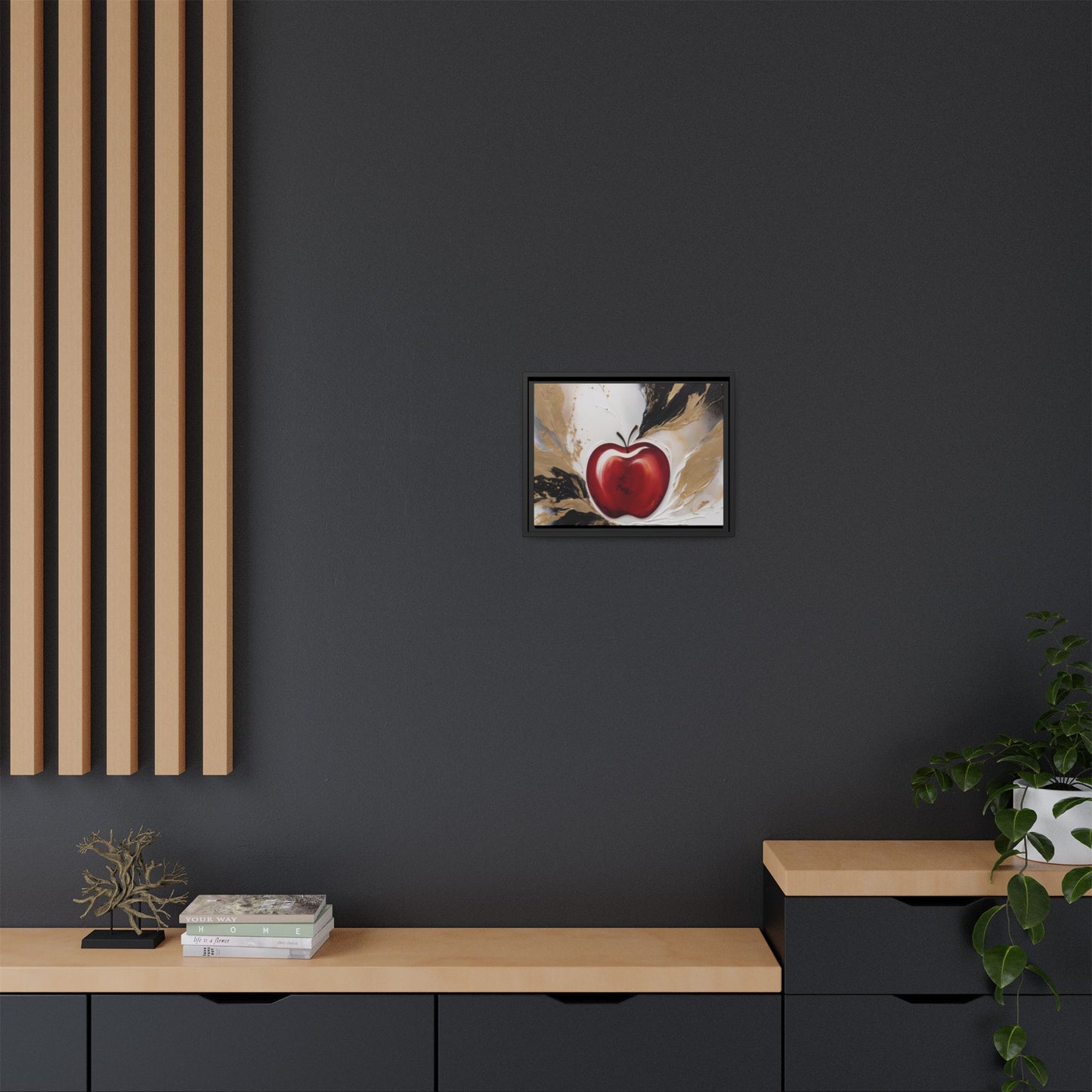 Elegant Apple Canvas Art Print - Framed Wall Decor