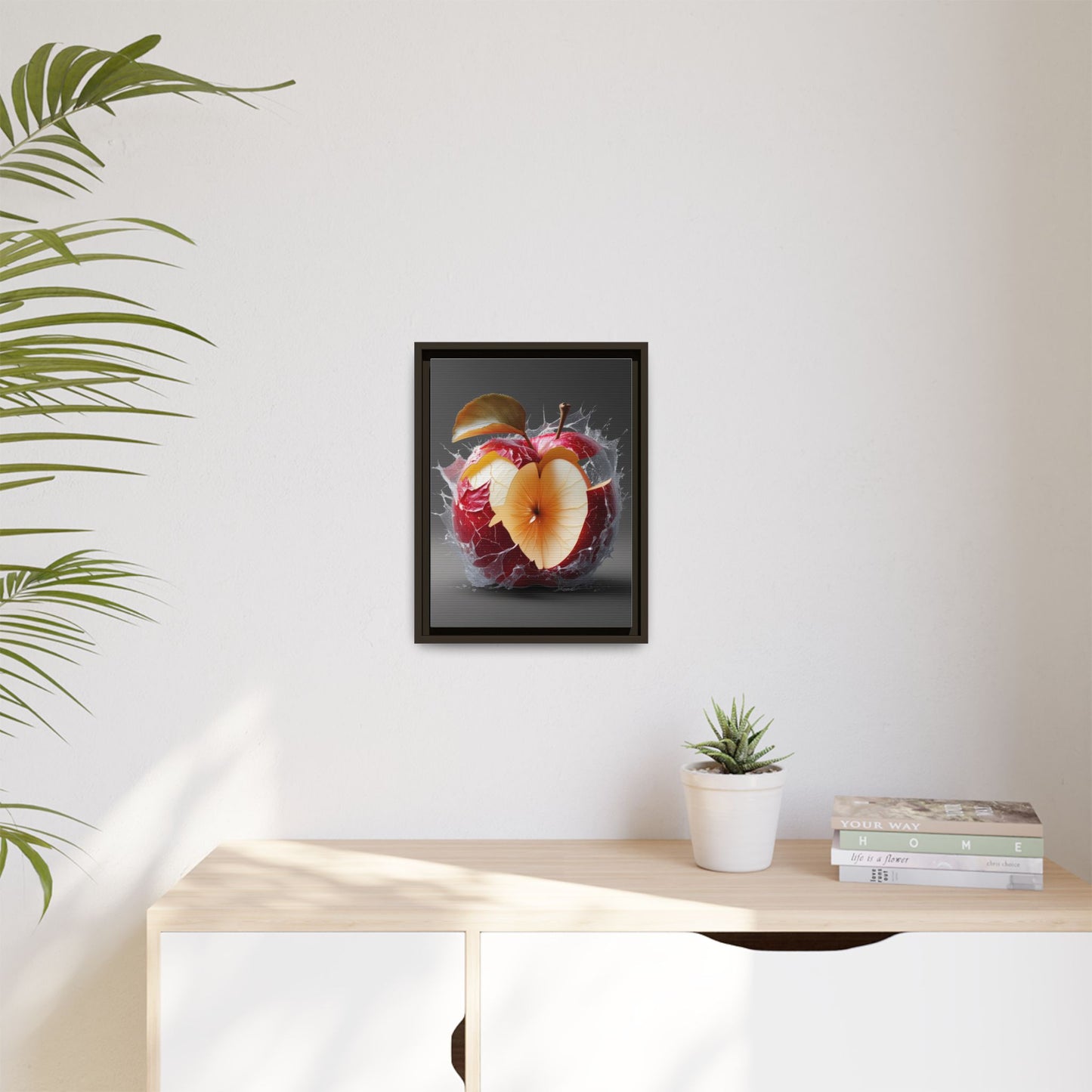Framed Matte Canvas - Cracked Apple Art - Unique Home Decor