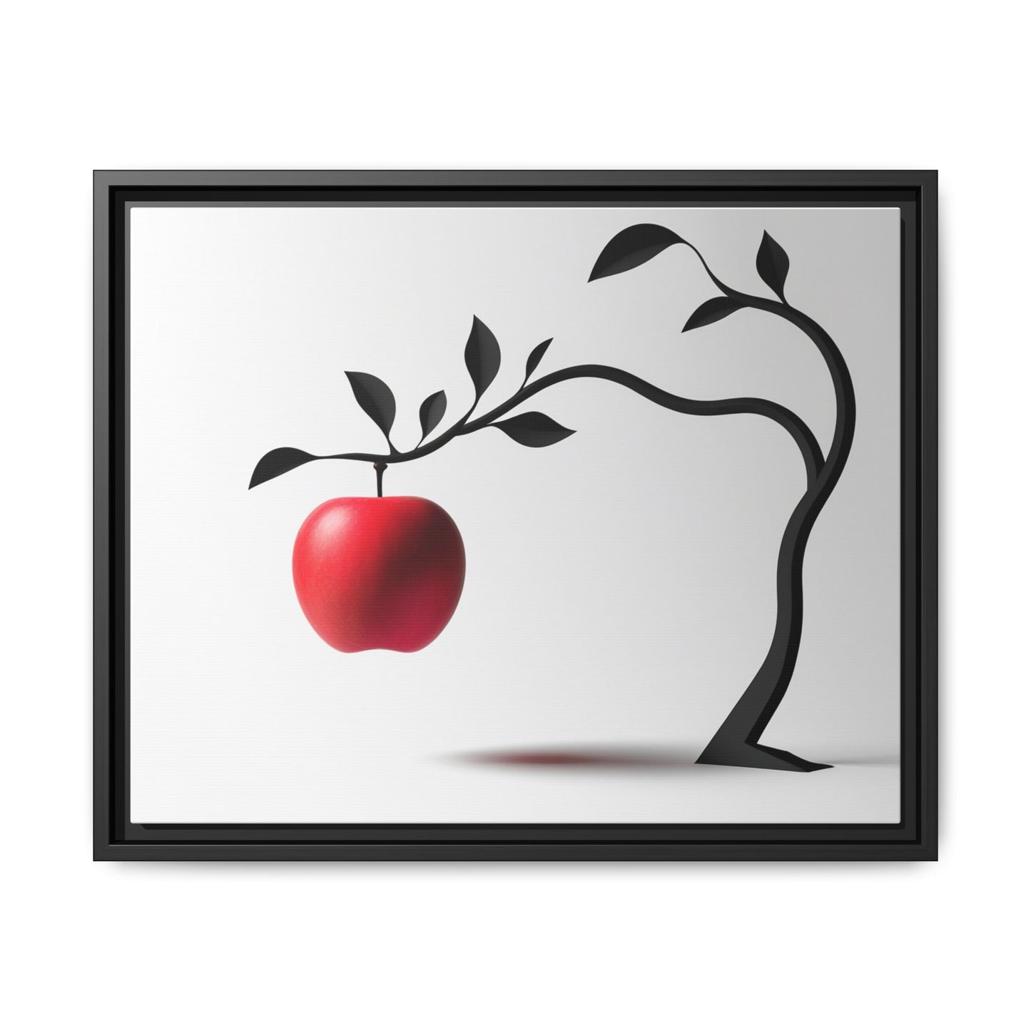 Modern Framed Canvas Art - Red Apple Tree Decor for Home & Office