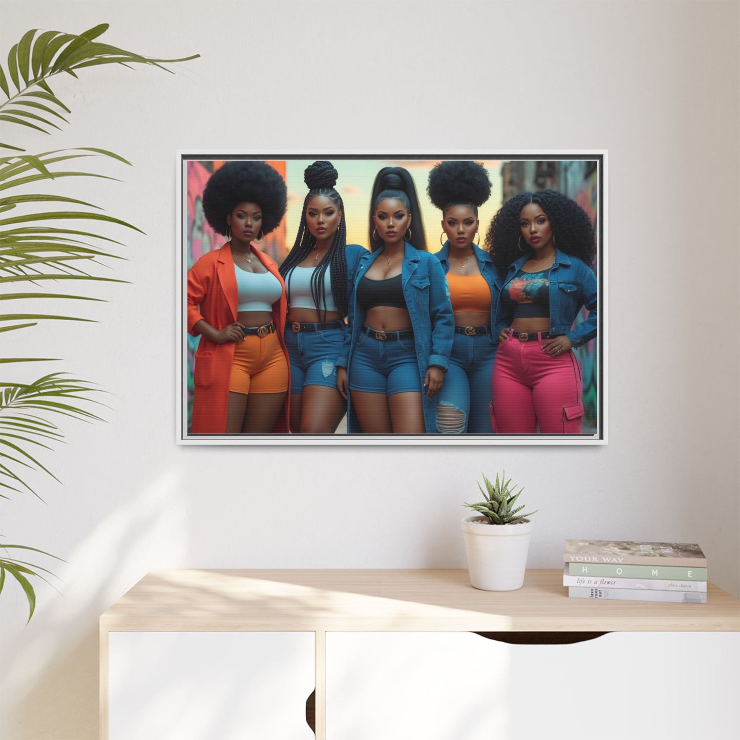 Matte Canvas, Framed (Multi-color)