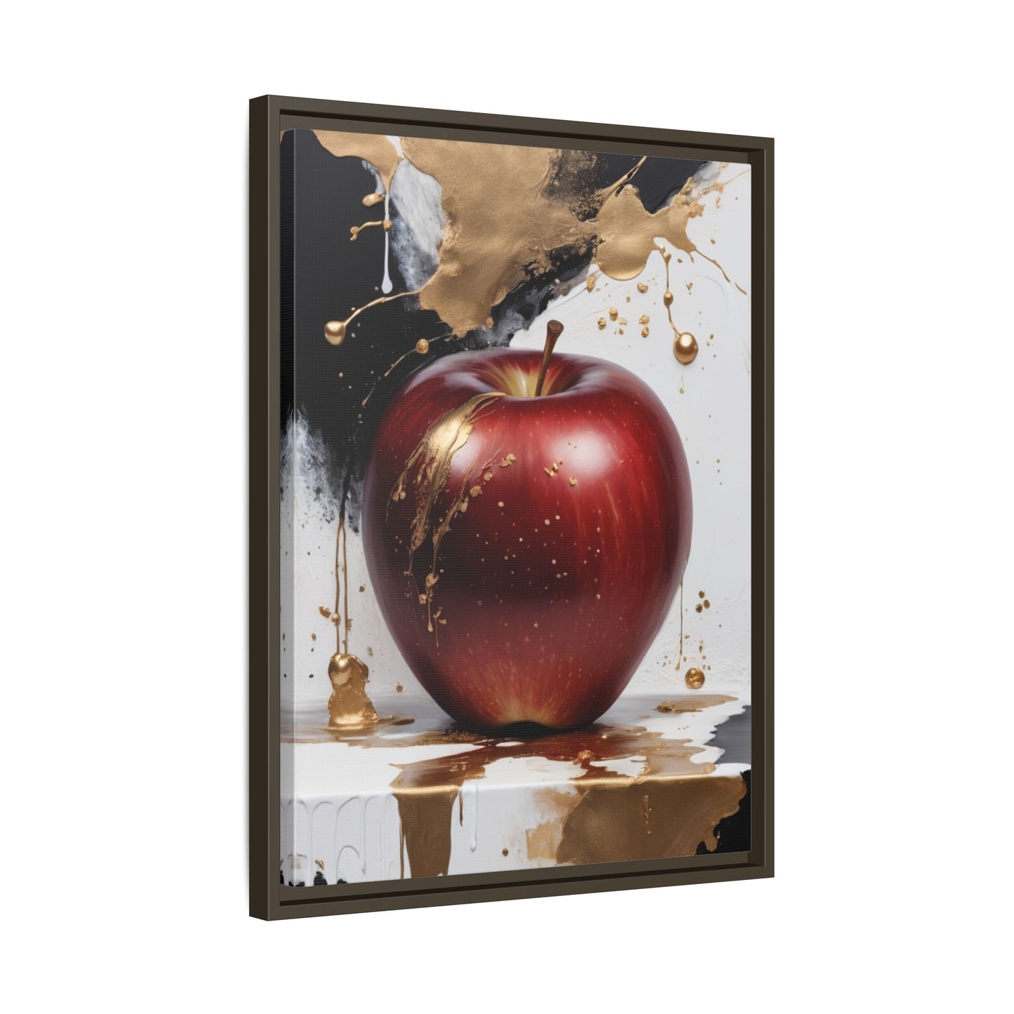 Elegant Apple Art Print - Multi-color Framed Canvas