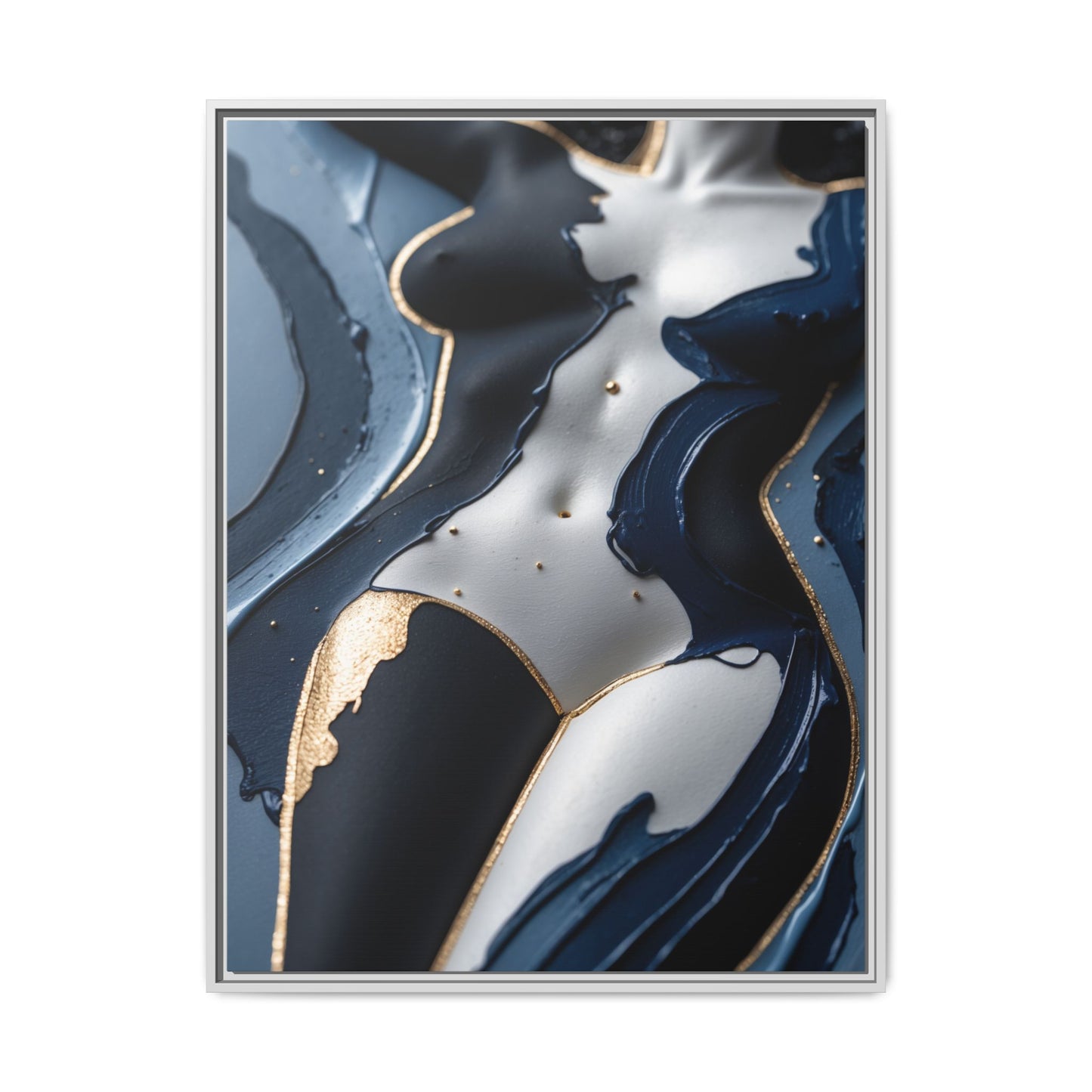 Sculpted in Midnight-Nude Canvas Print