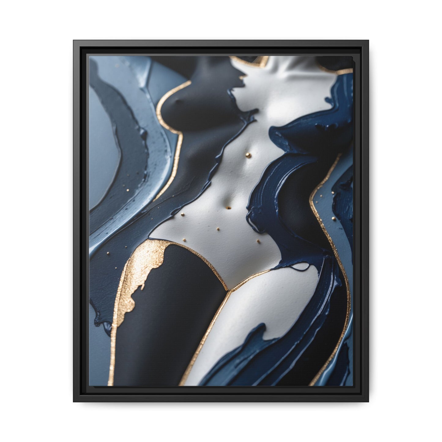 Sculpted in Midnight-Nude Canvas Print