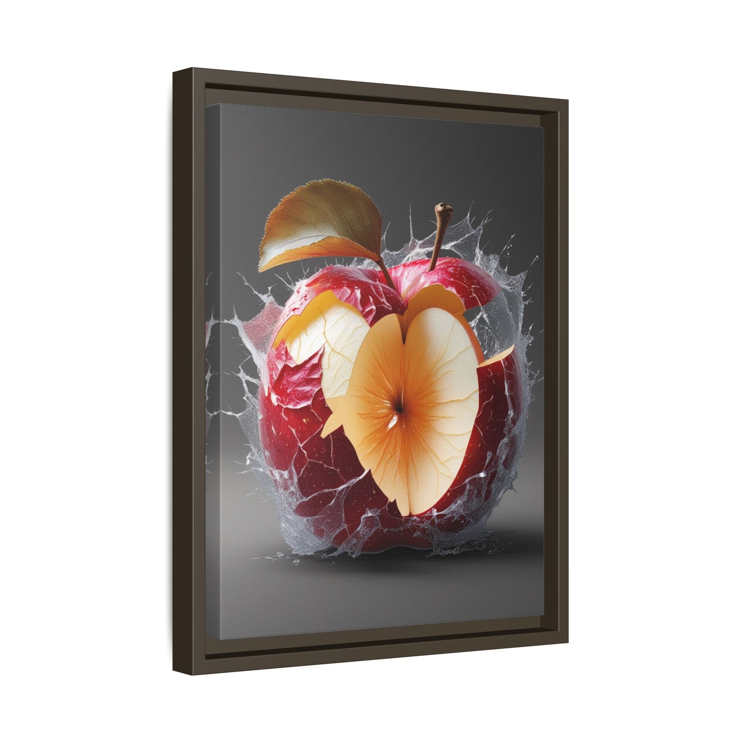Framed Matte Canvas - Cracked Apple Art - Unique Home Decor