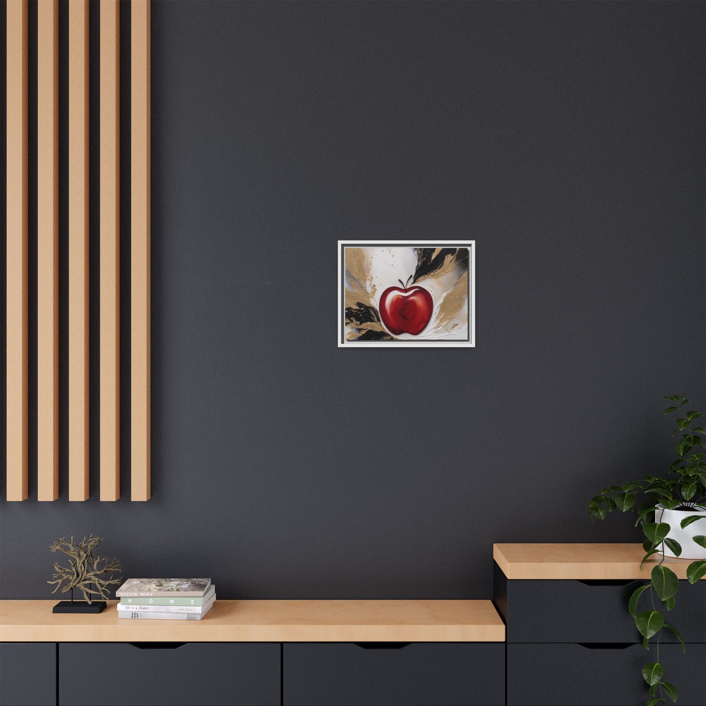 Elegant Apple Canvas Art Print - Framed Wall Decor