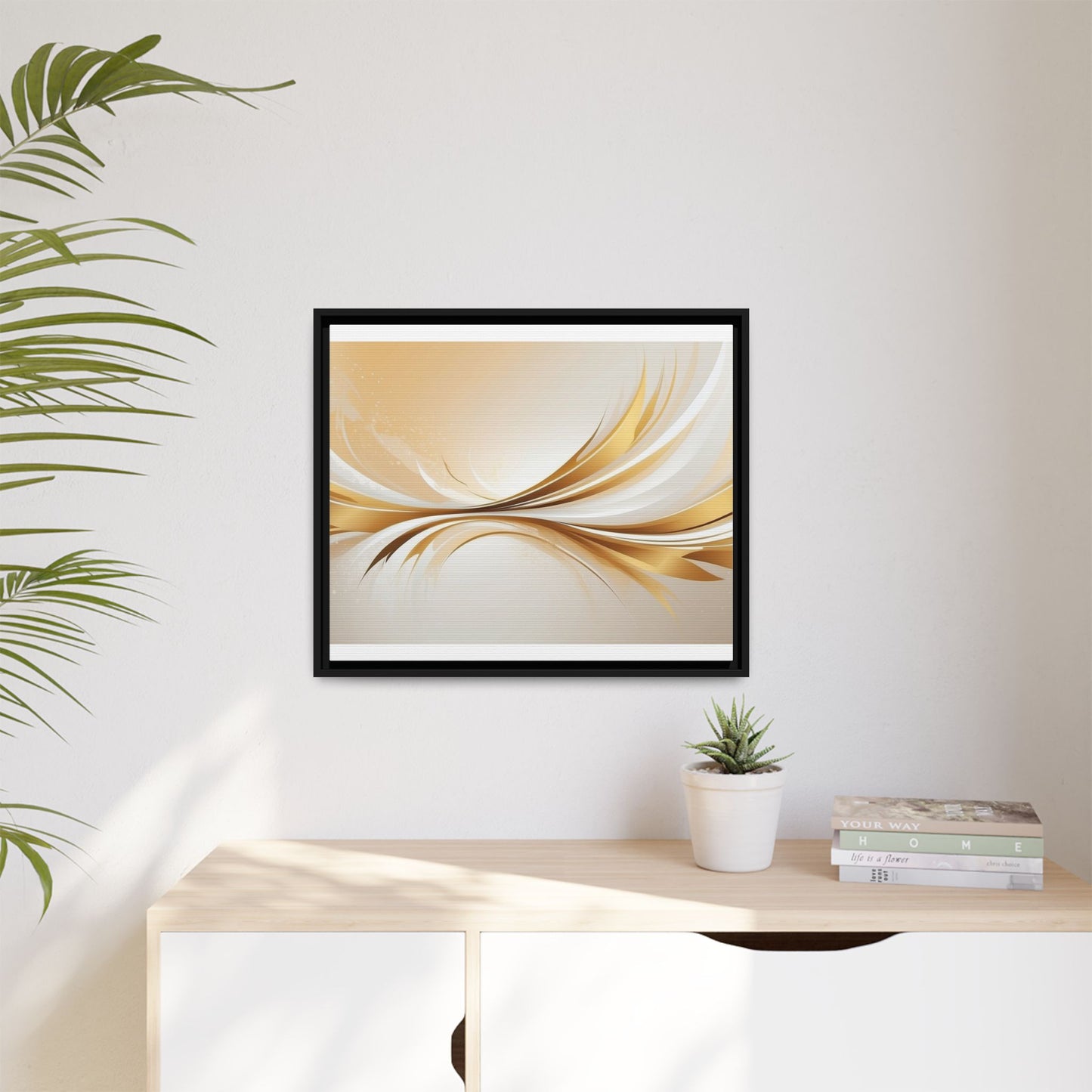 Modern Abstract Wall Art - Framed Matte Canvas Decor