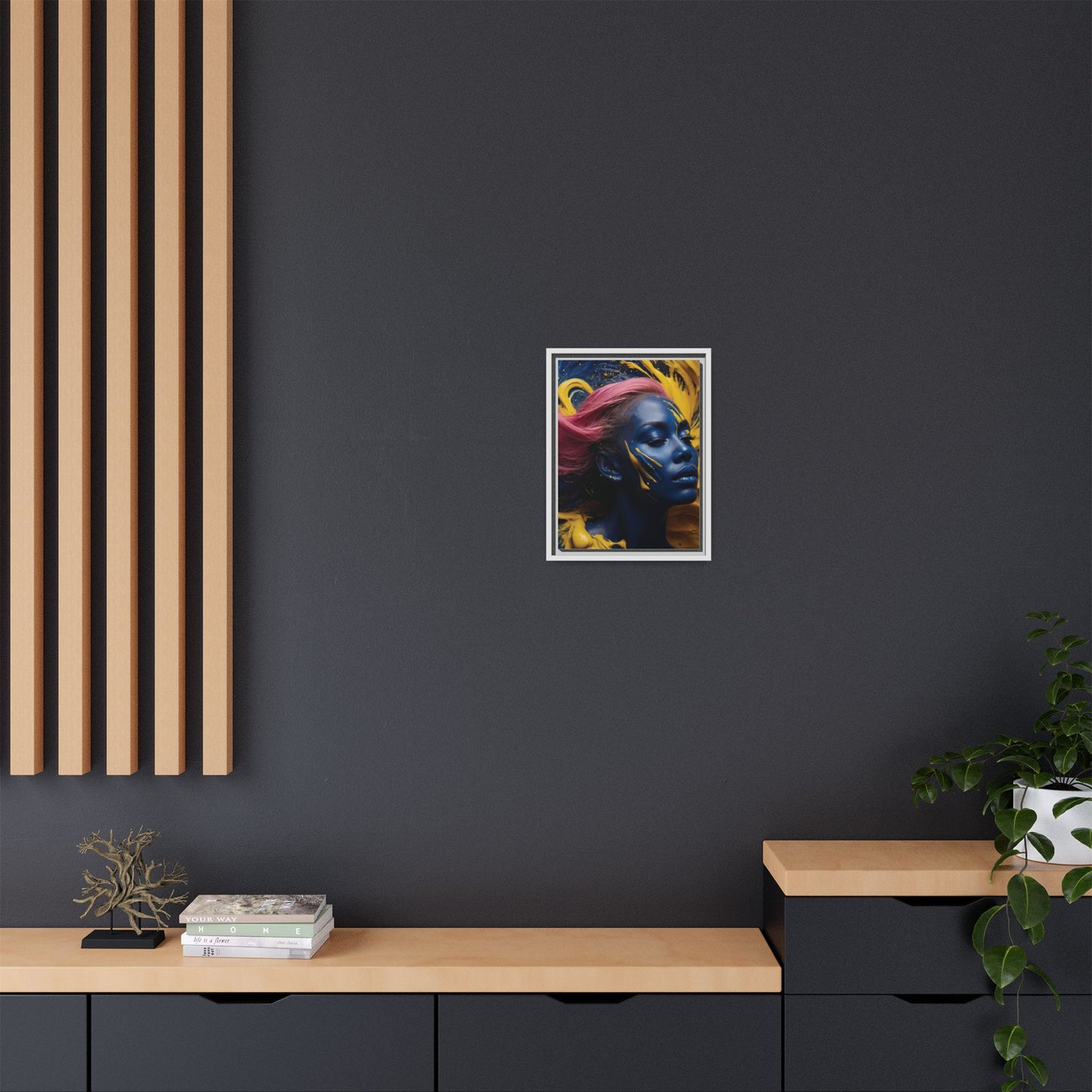 Vibrant Abstract Art Print - Multicolor Framed Canvas Wall Decor