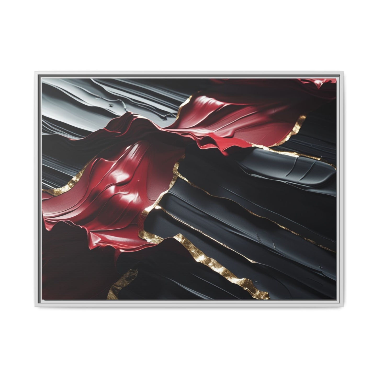 Elegant Abstract Framed Canvas Art - Multi-color Wall Decor