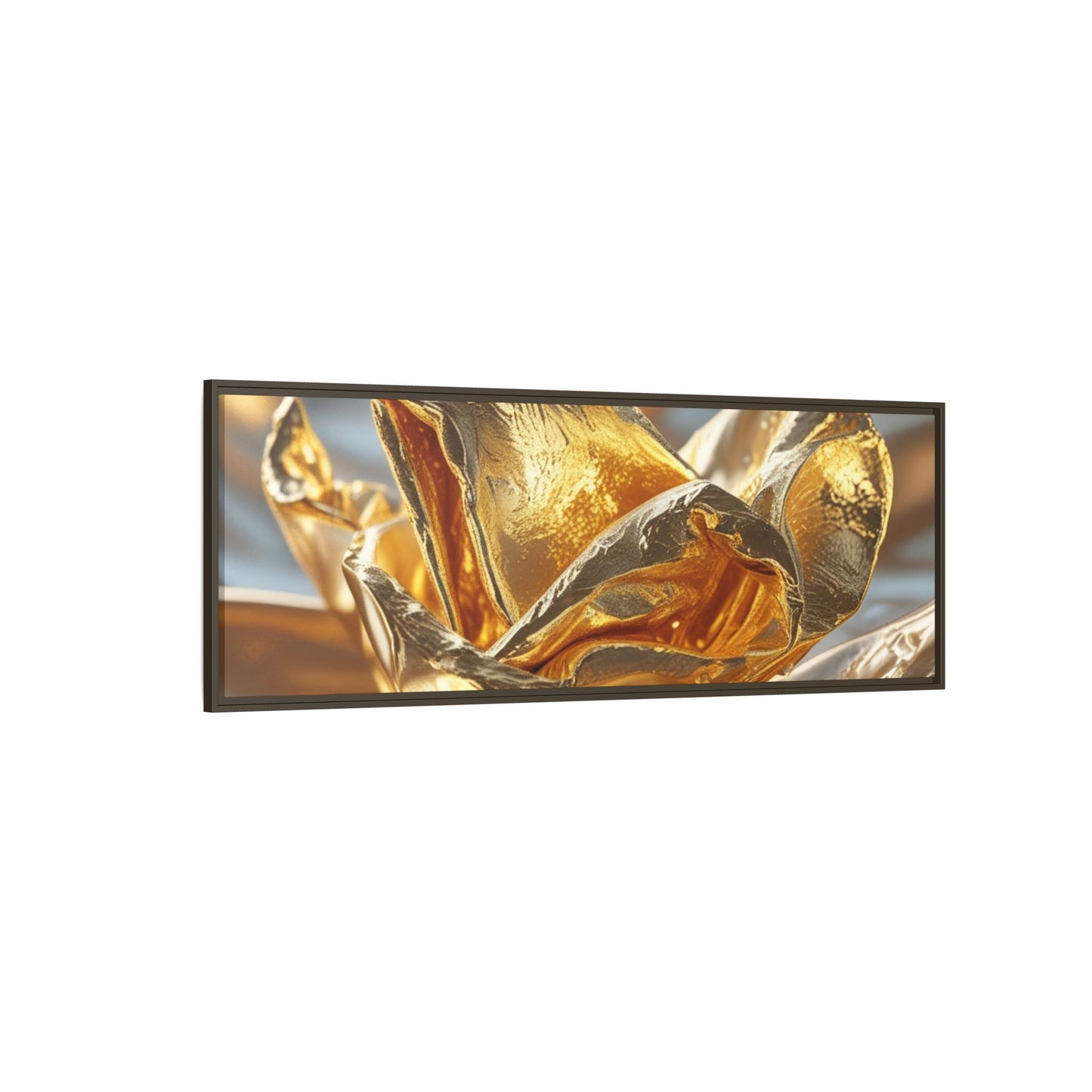 Gold Foil Rose Canvas Art - Elegant Home Decor