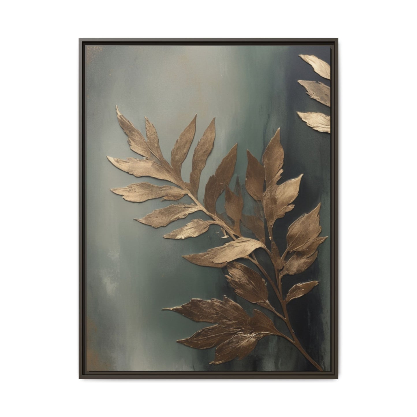 luxury Gold Leaf Framed Canvas Art - Multi-color Home Decor