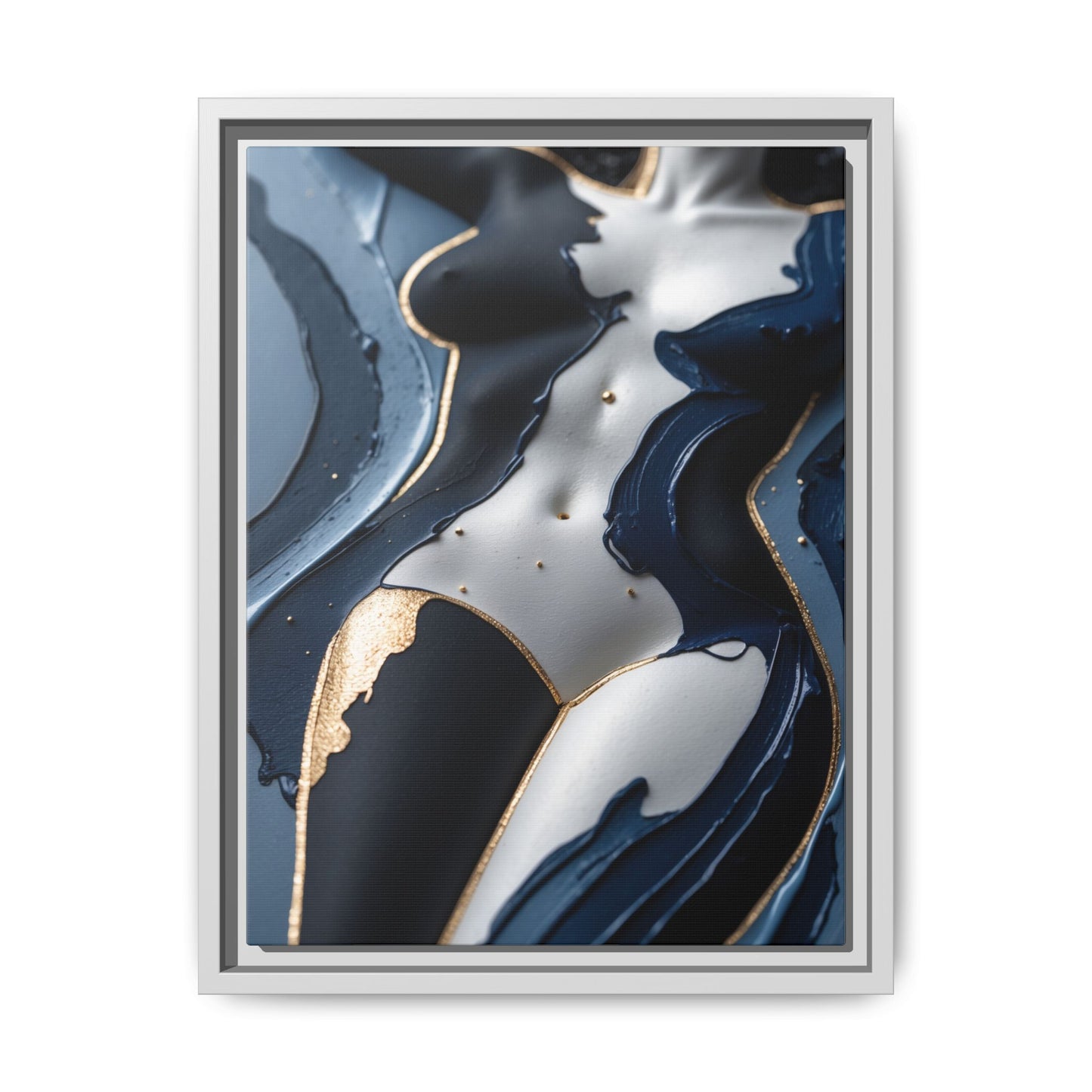 Sculpted in Midnight-Nude Canvas Print