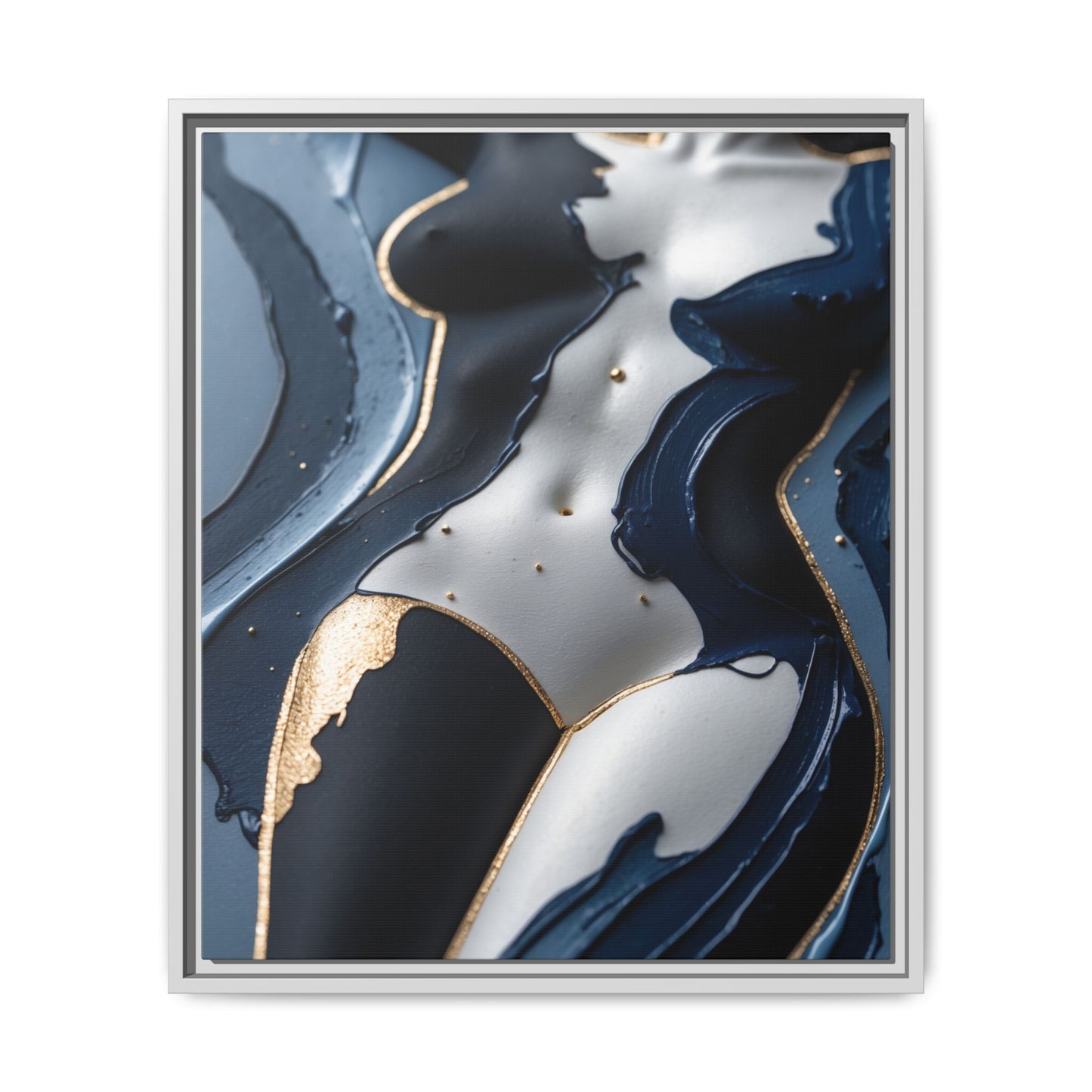 Sculpted in Midnight-Nude Canvas Print