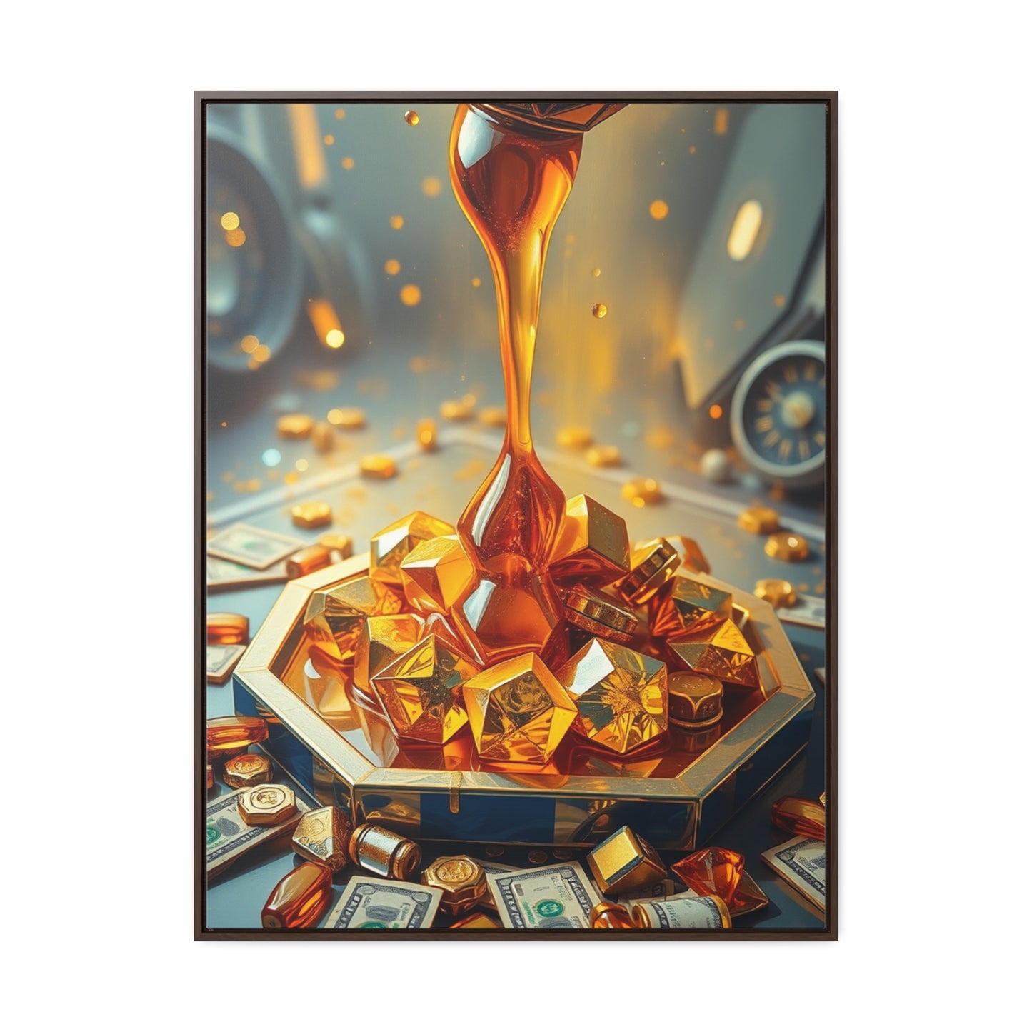 Honey Gold Rocks Canvas Art