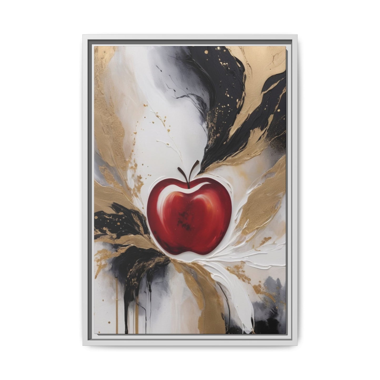 Elegant Apple Canvas Art Print - Framed Wall Decor
