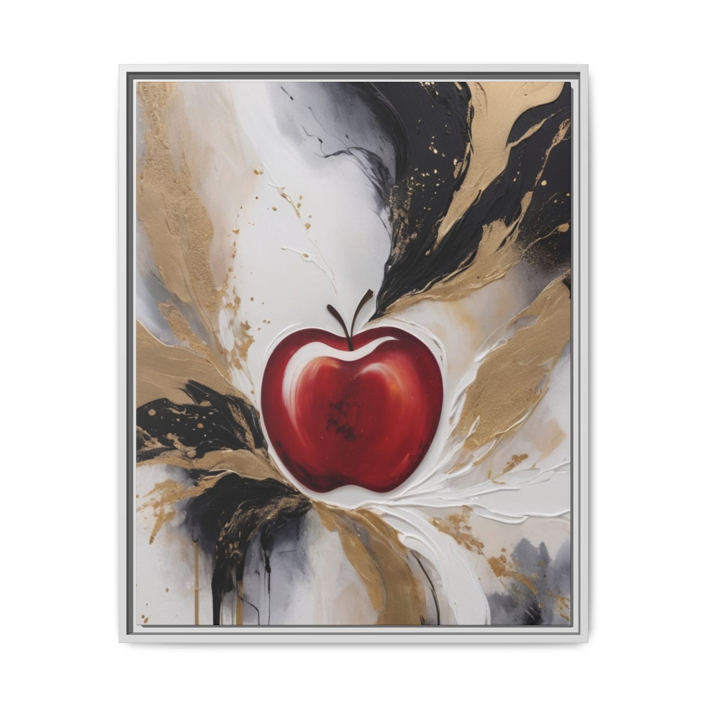 Elegant Apple Canvas Art Print - Framed Wall Decor
