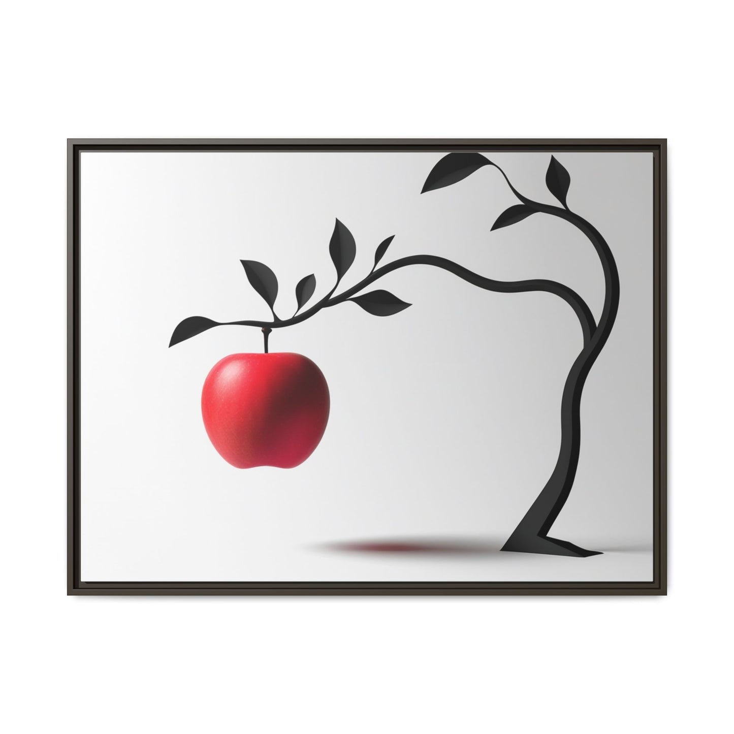 Modern Framed Canvas Art - Red Apple Tree Decor for Home & Office