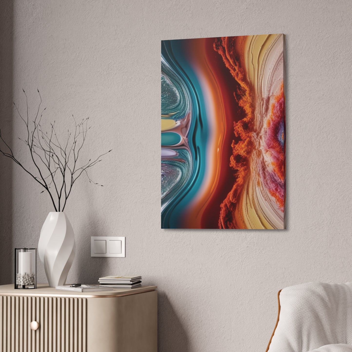 Stunning Abstract Canvas Art - 15" Stretched Wall Decor