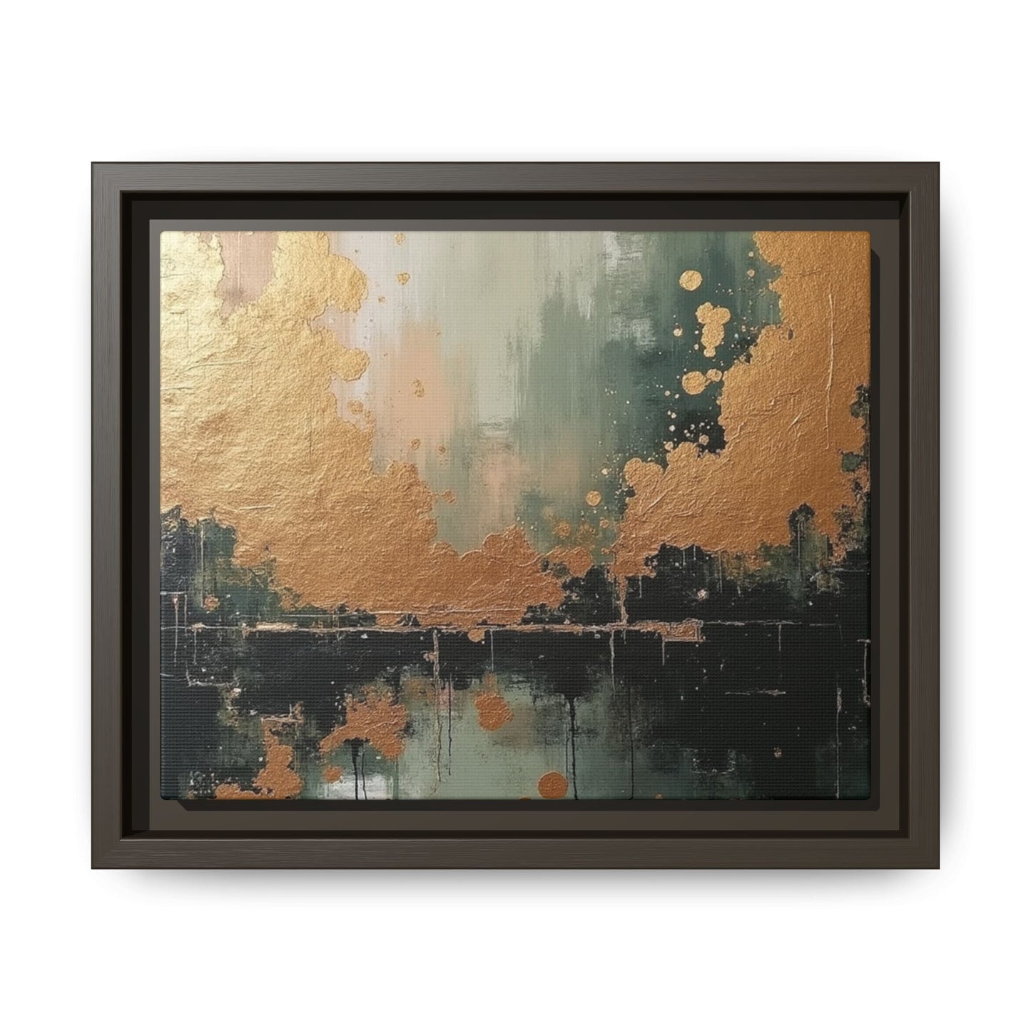 Elegant Matte Canvas Wall Art - Multi-Color Abstract Framed Decor