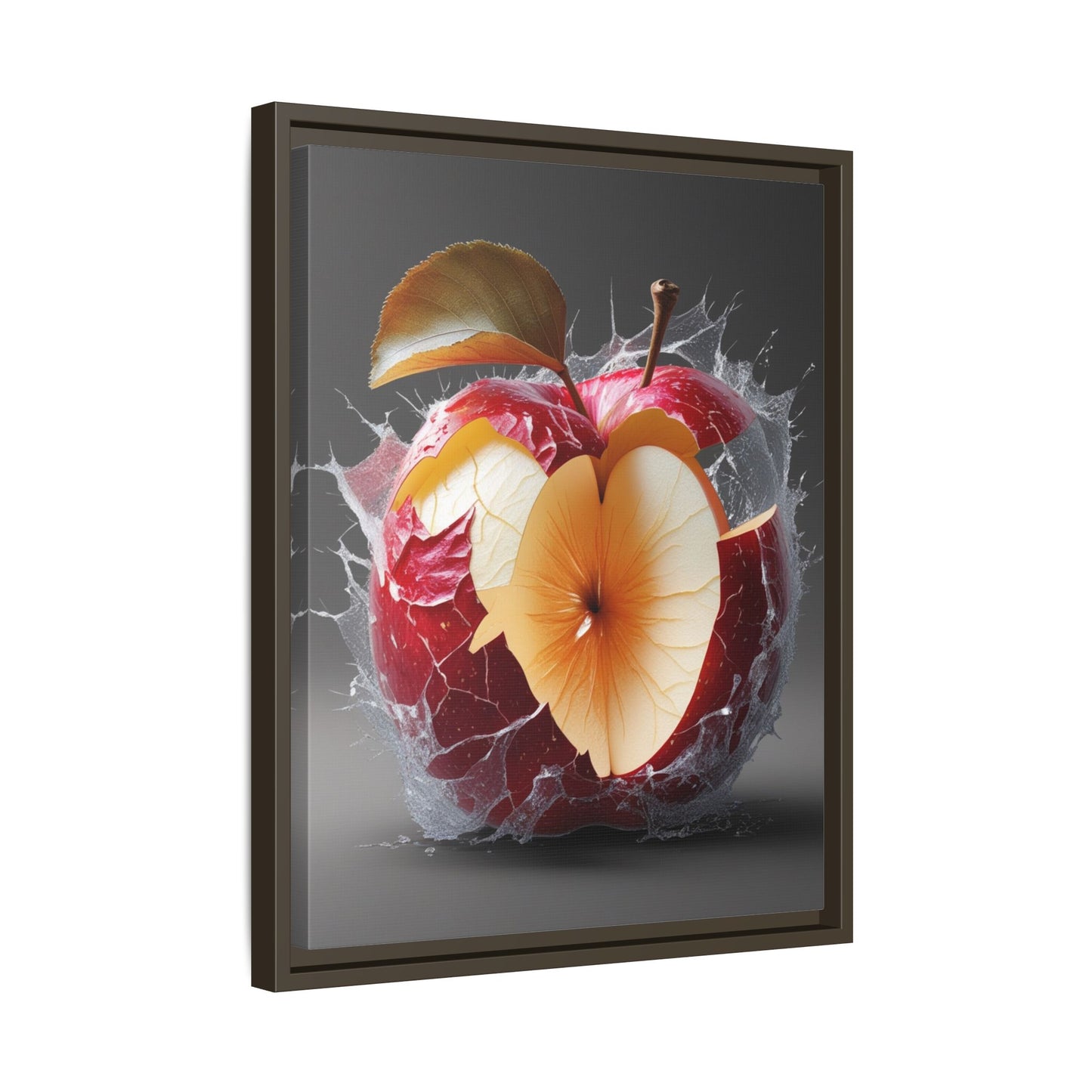 Framed Matte Canvas - Cracked Apple Art - Unique Home Decor