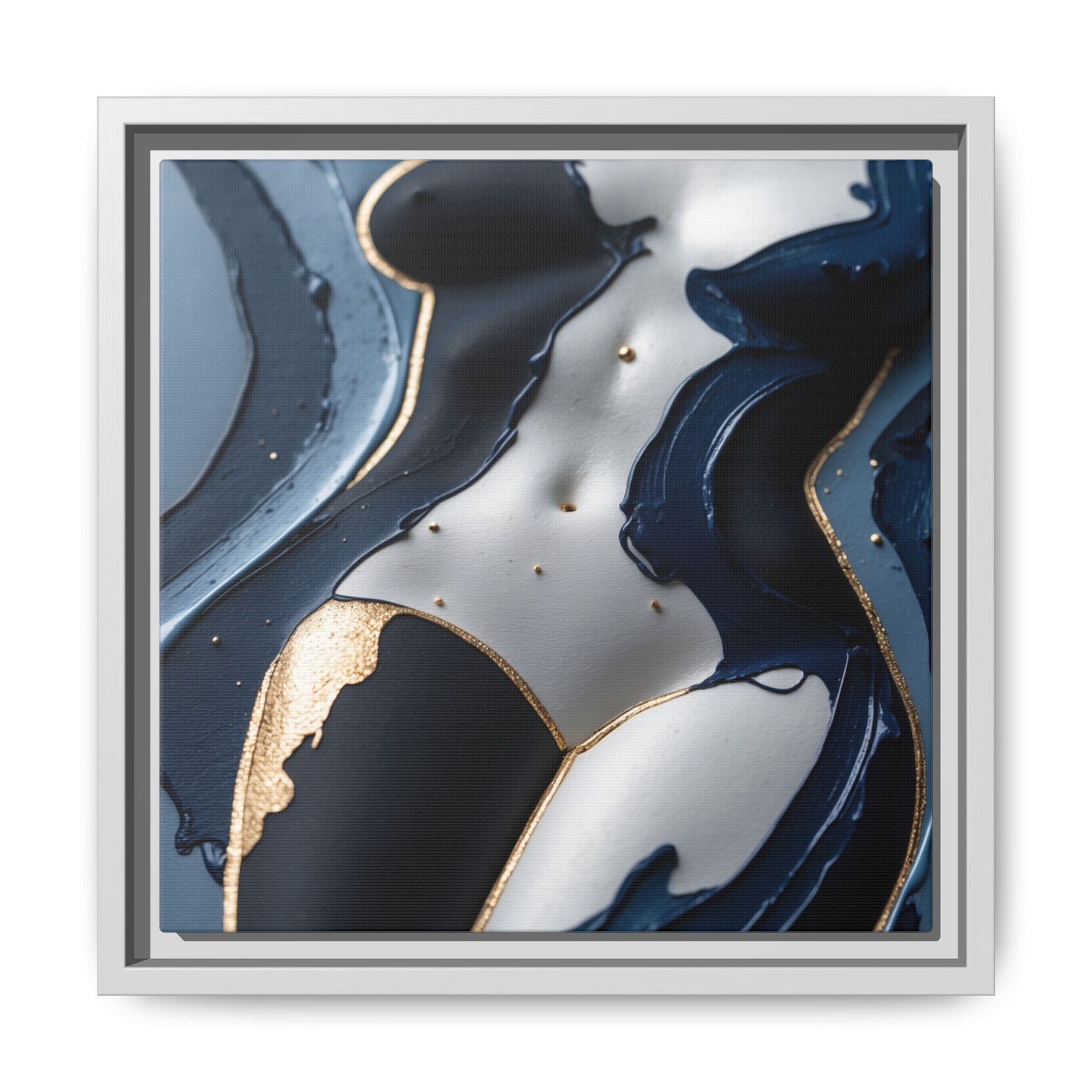 Sculpted in Midnight-Nude Canvas Print