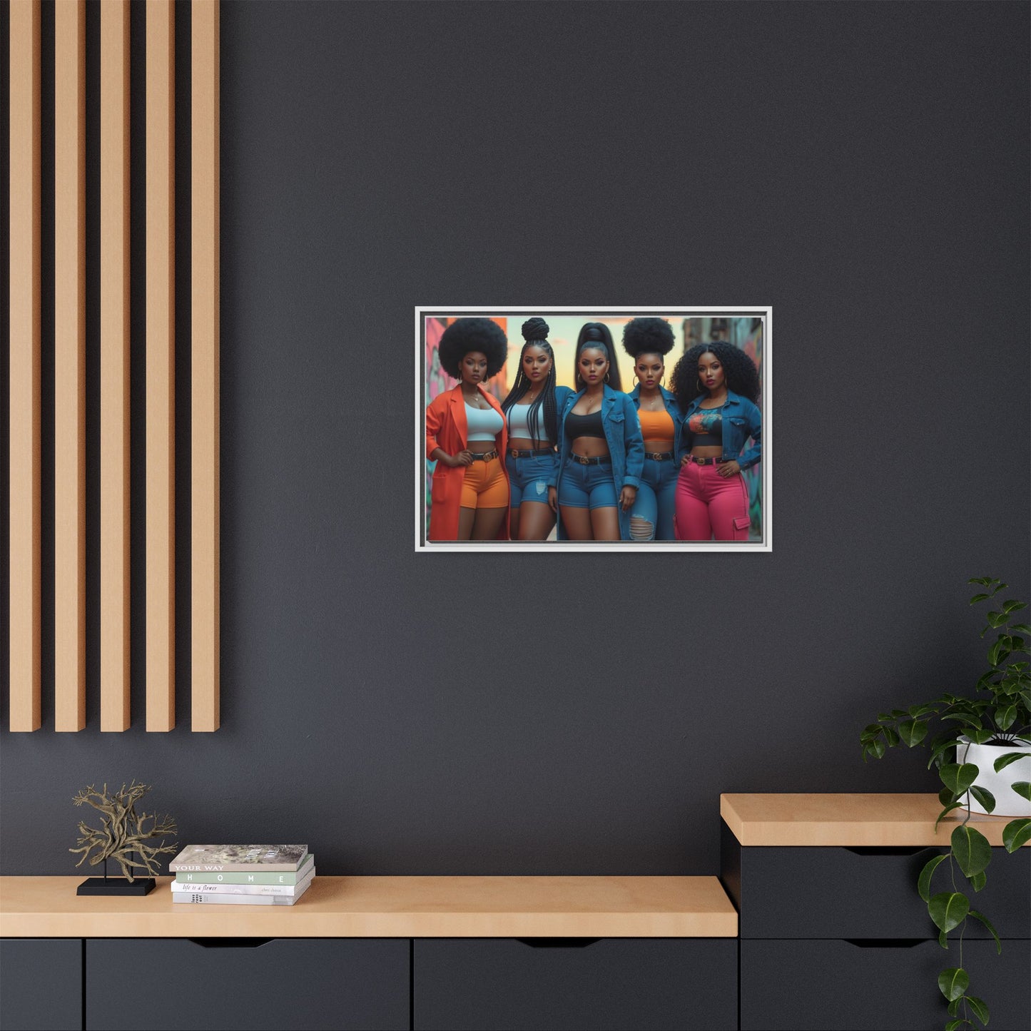 Matte Canvas, Framed (Multi-color)