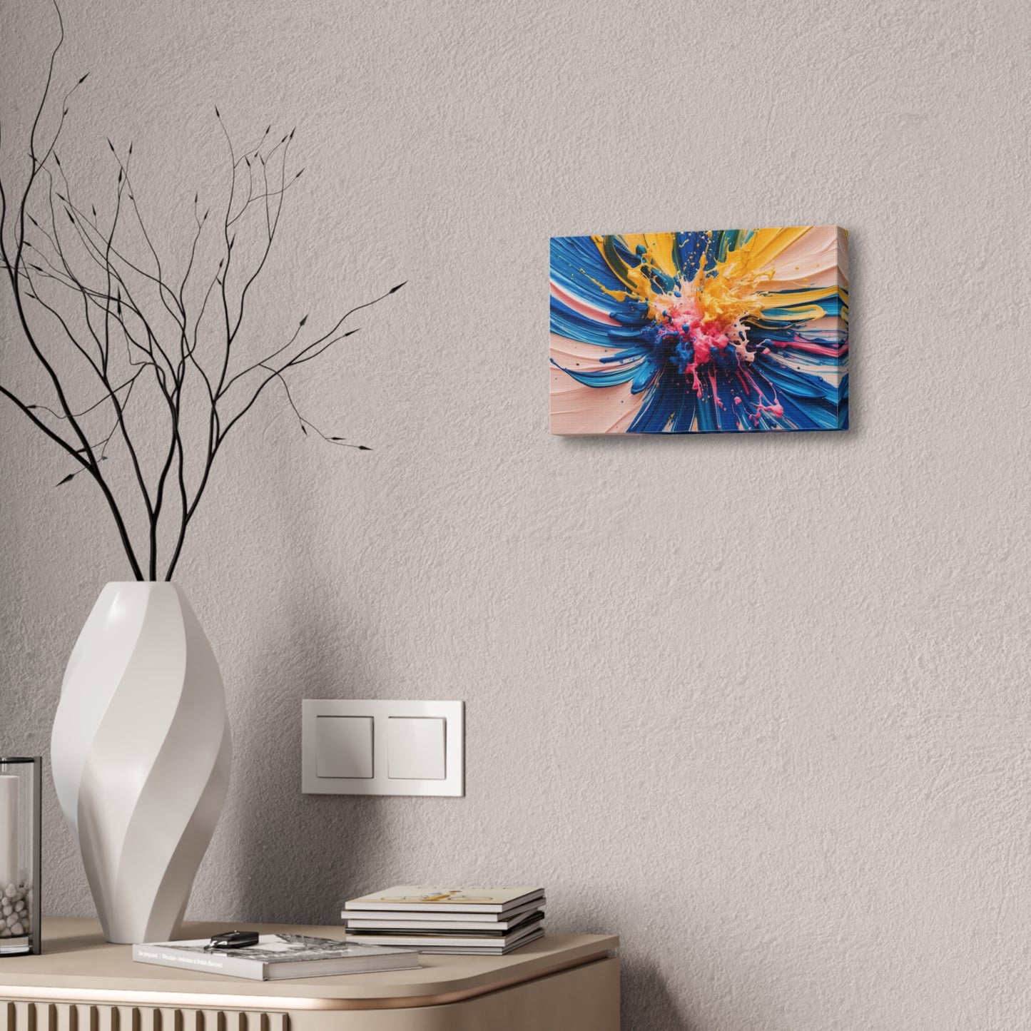Vibrant Abstract Canvas Art - Color Explosion Wall Decor