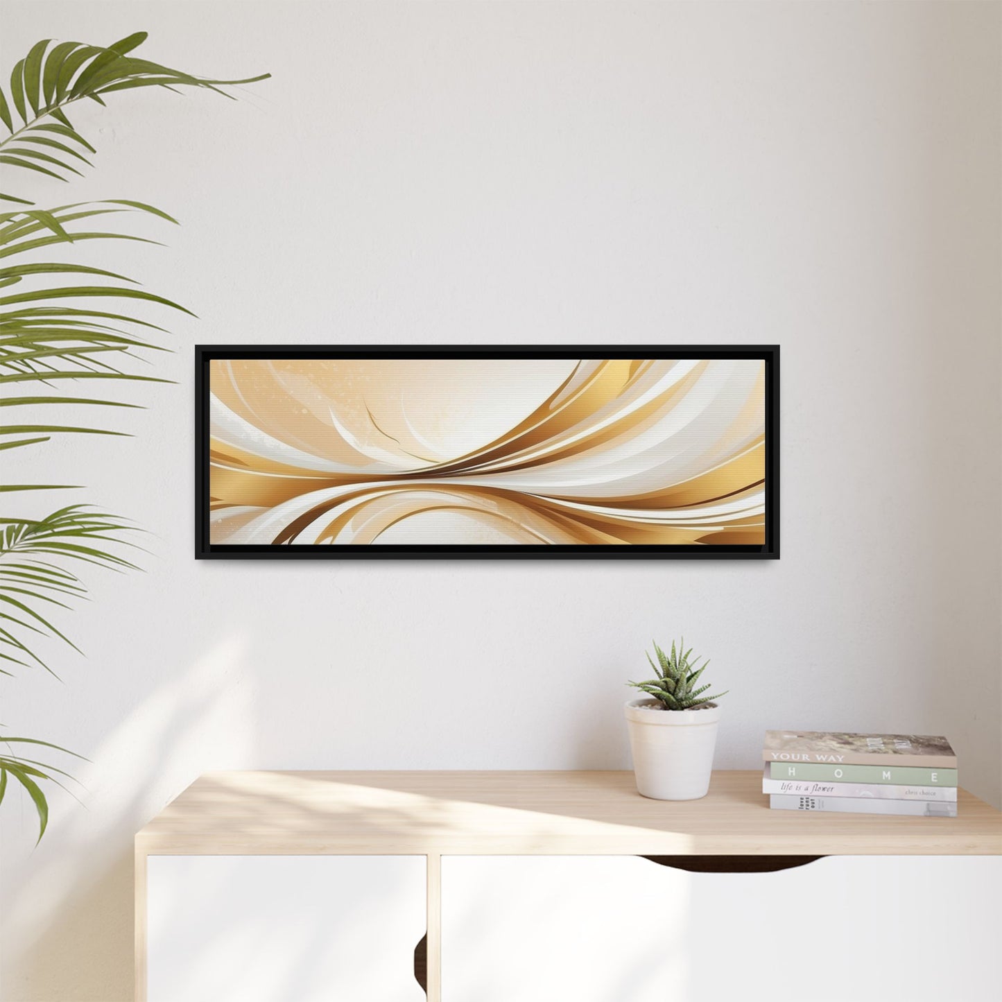 Modern Abstract Wall Art - Framed Matte Canvas Decor
