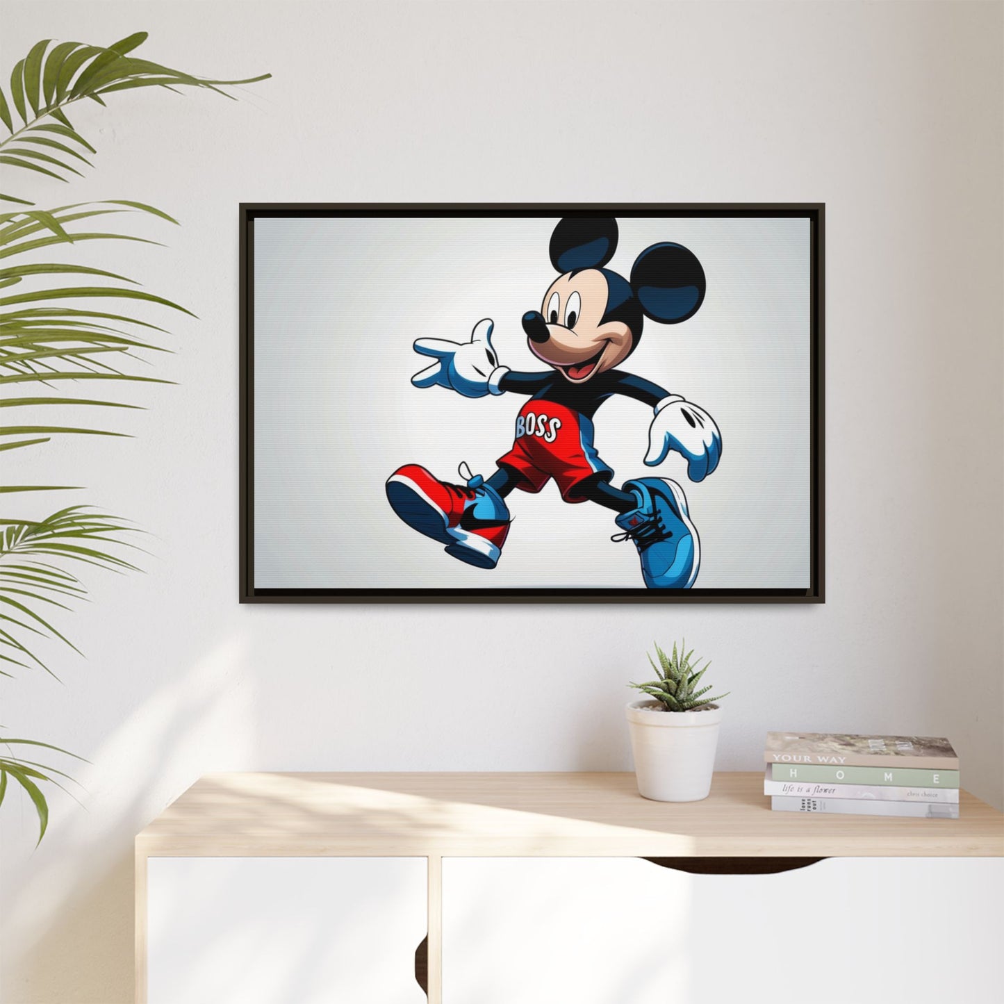 Mickey Mouse Boss Framed Canvas Art