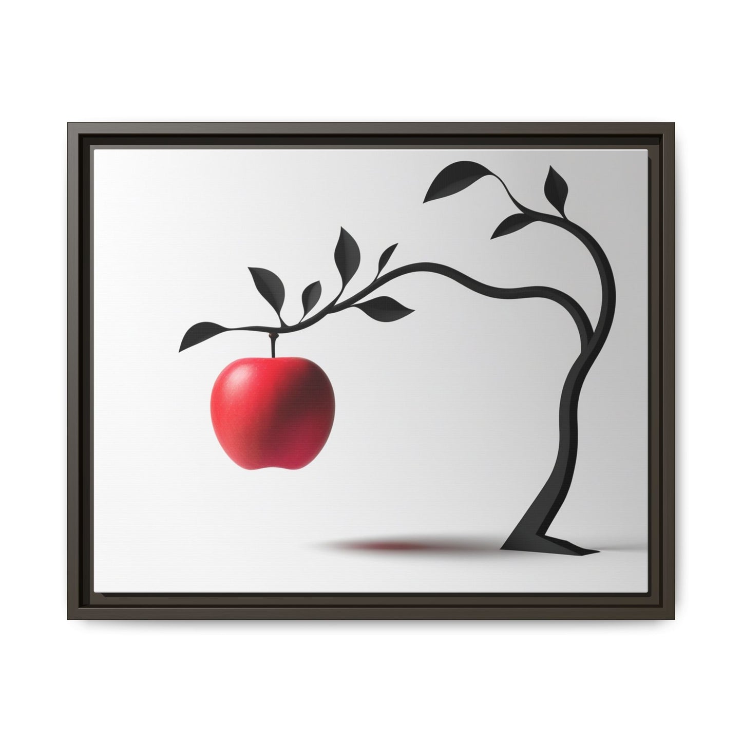 Modern Framed Canvas Art - Red Apple Tree Decor for Home & Office