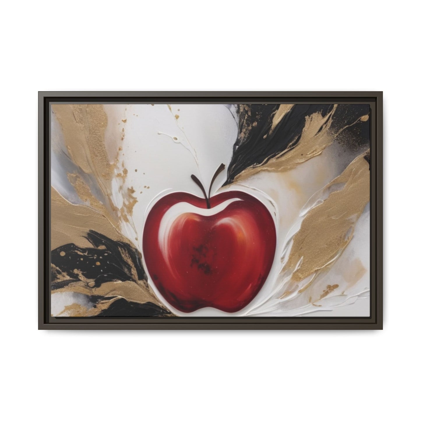 Elegant Apple Canvas Art Print - Framed Wall Decor