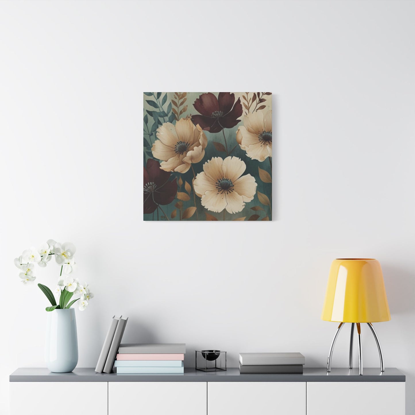 Floral Satin Canvas Art | Nature-Inspired Wall Décor