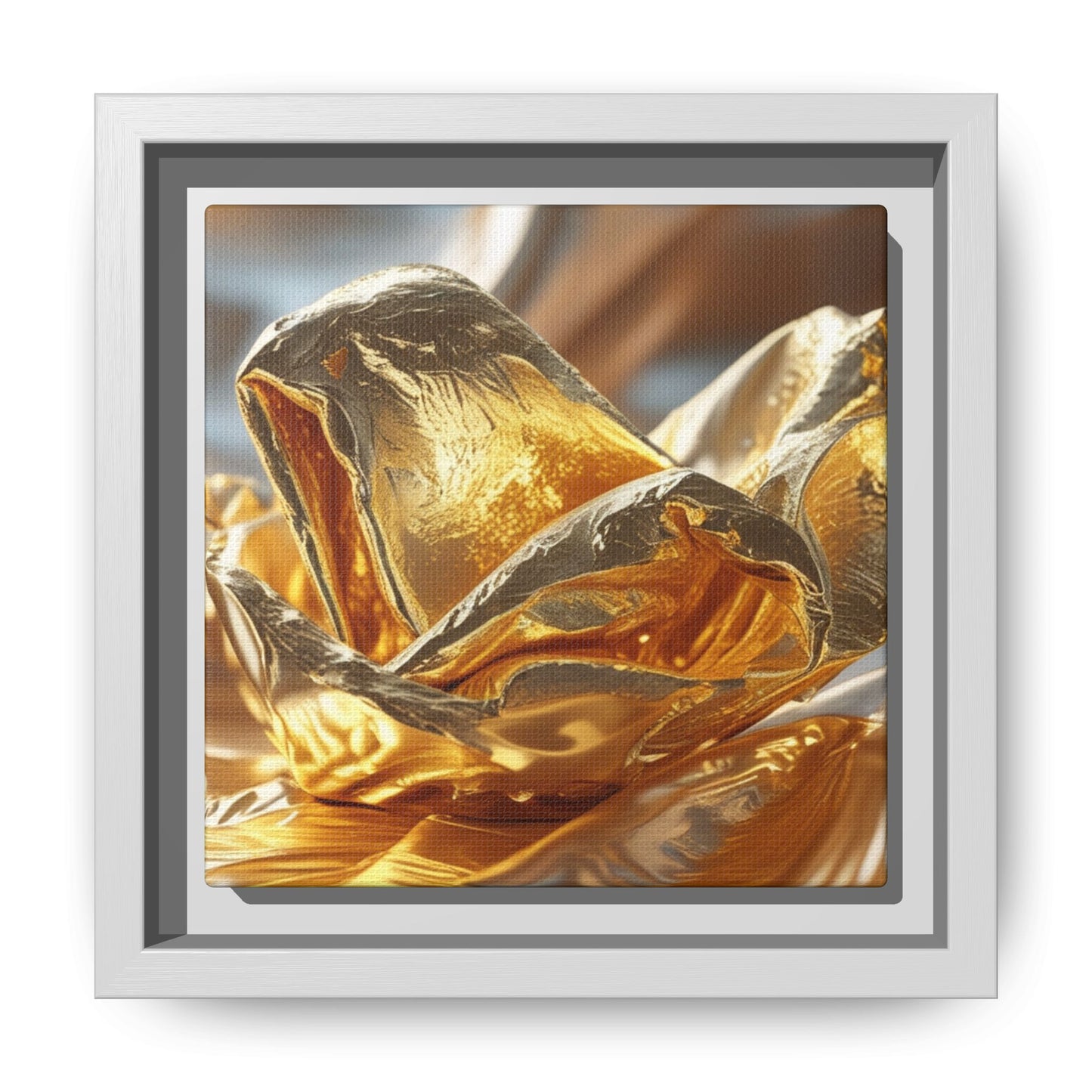Gold Foil Rose Canvas Art - Elegant Home Decor